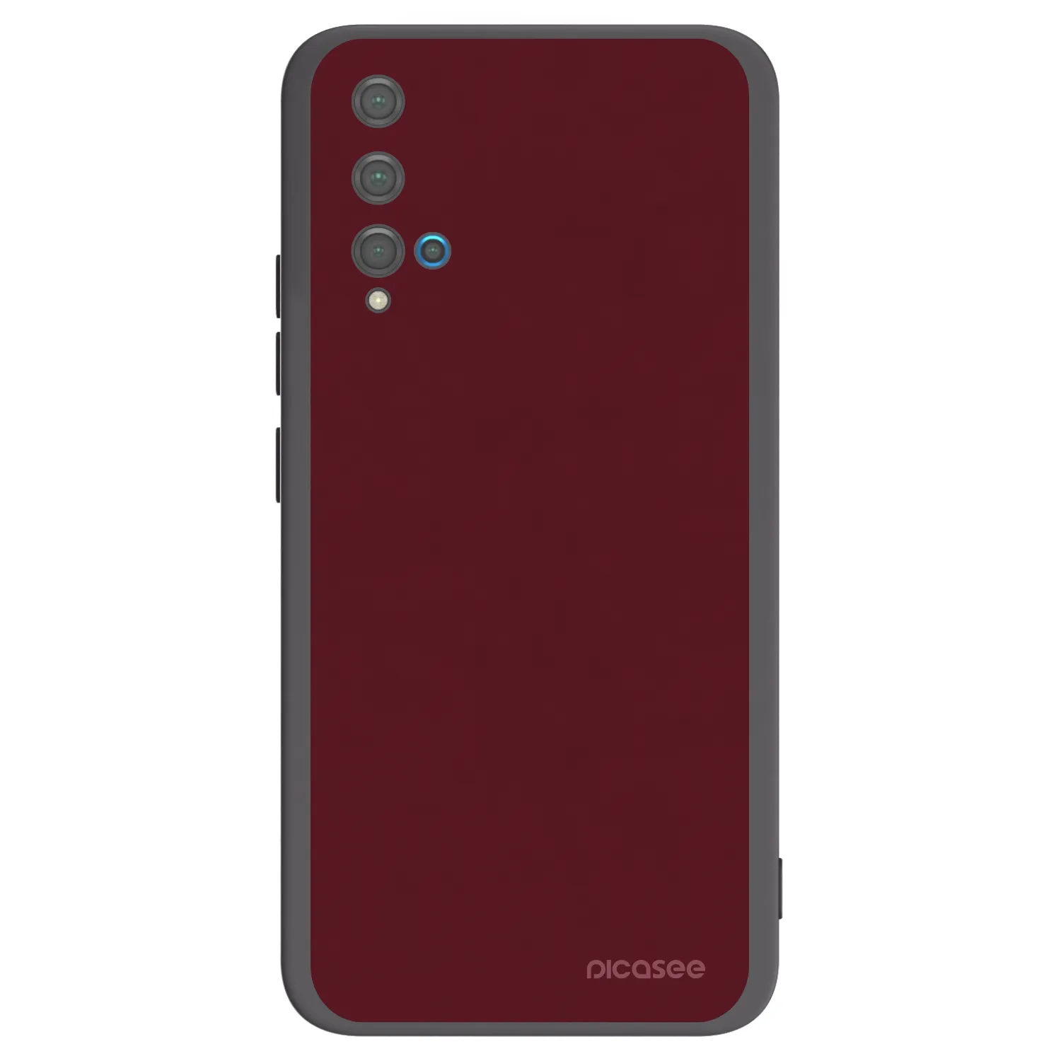 Picasee crna silikonska maskica za Huawei Nova 5T - Burgundy red