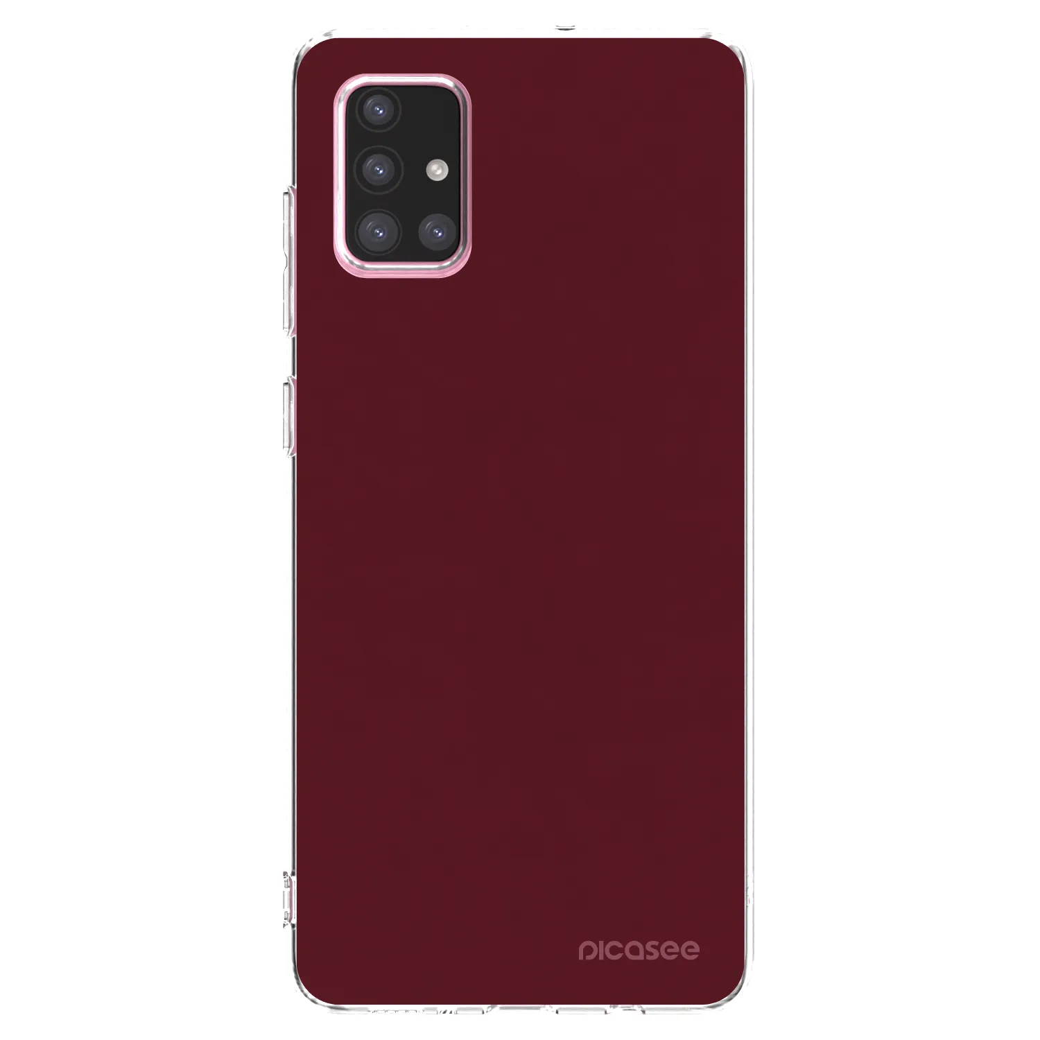 Picasee silikonska prozirna maskica za Samsung Galaxy A71 A715F - Burgundy red