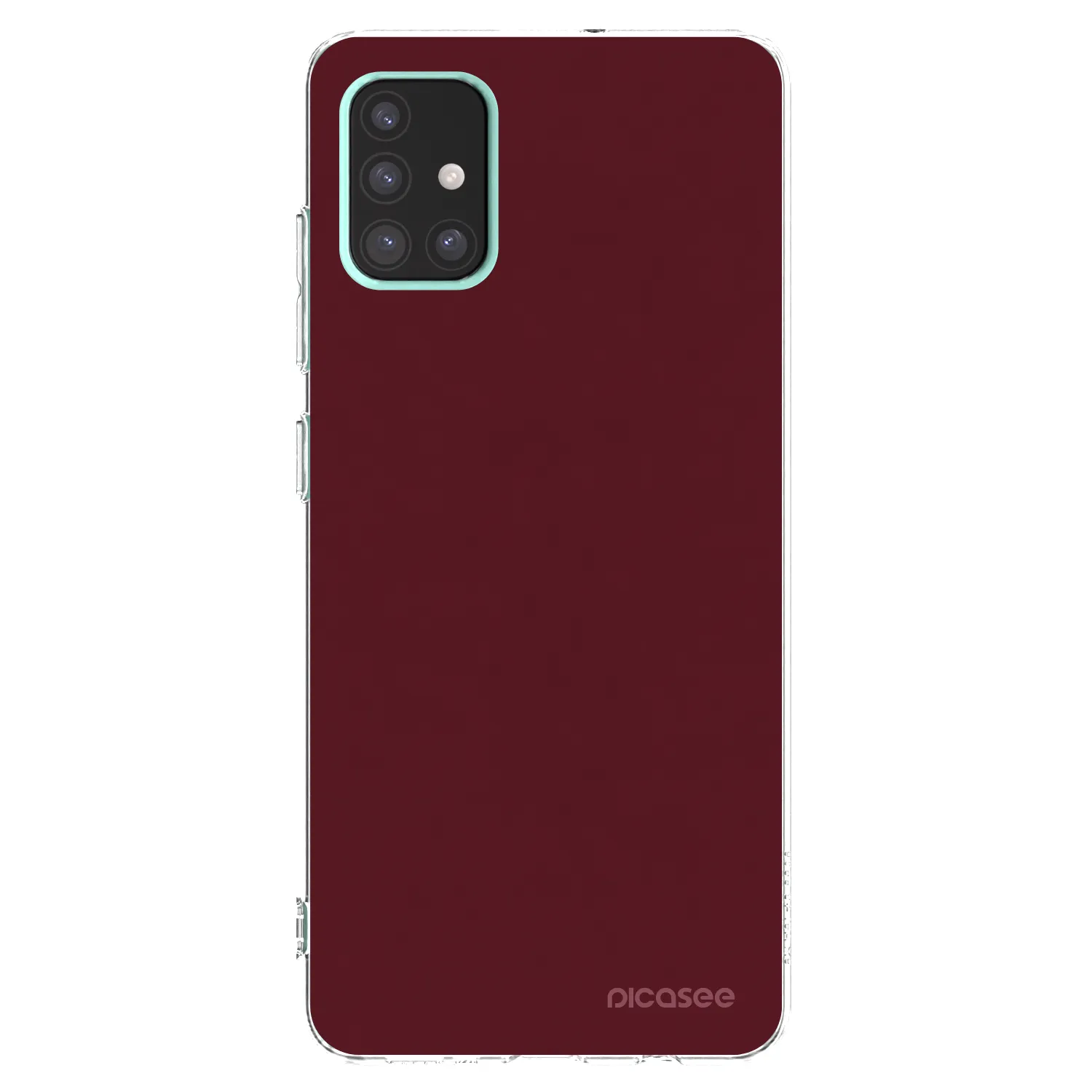 Picasee silikonska prozirna maskica za Samsung Galaxy A51 A515F - Burgundy red
