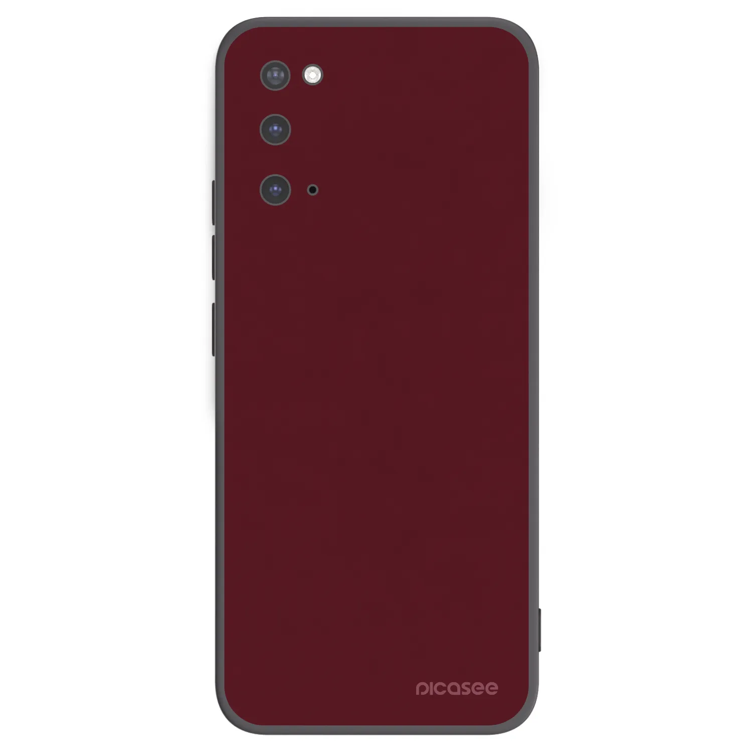 Picasee crna silikonska maskica za Samsung Galaxy S20 G980F - Burgundy red
