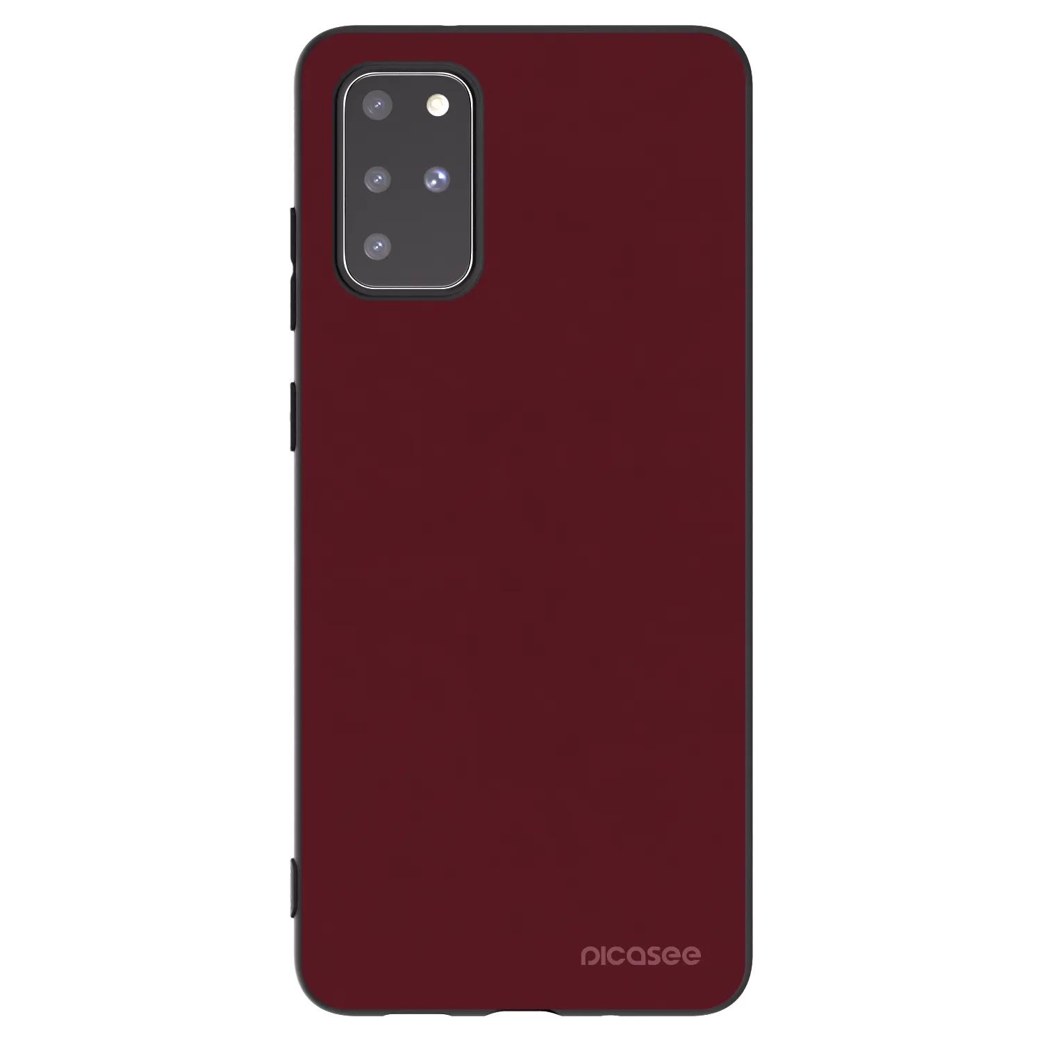 Picasee crna silikonska maskica za Samsung Galaxy S20+ G985F - Burgundy red