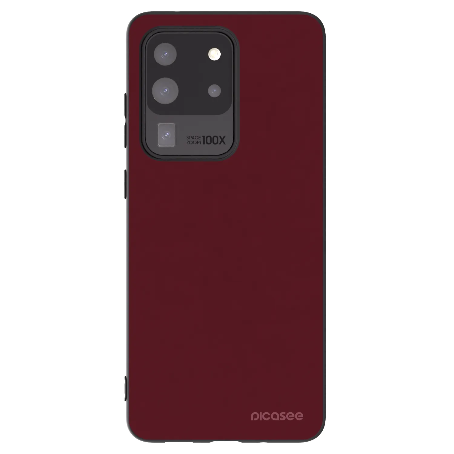 Picasee crna silikonska maskica za Samsung Galaxy S20 Ultra 5G G988F - Burgundy red