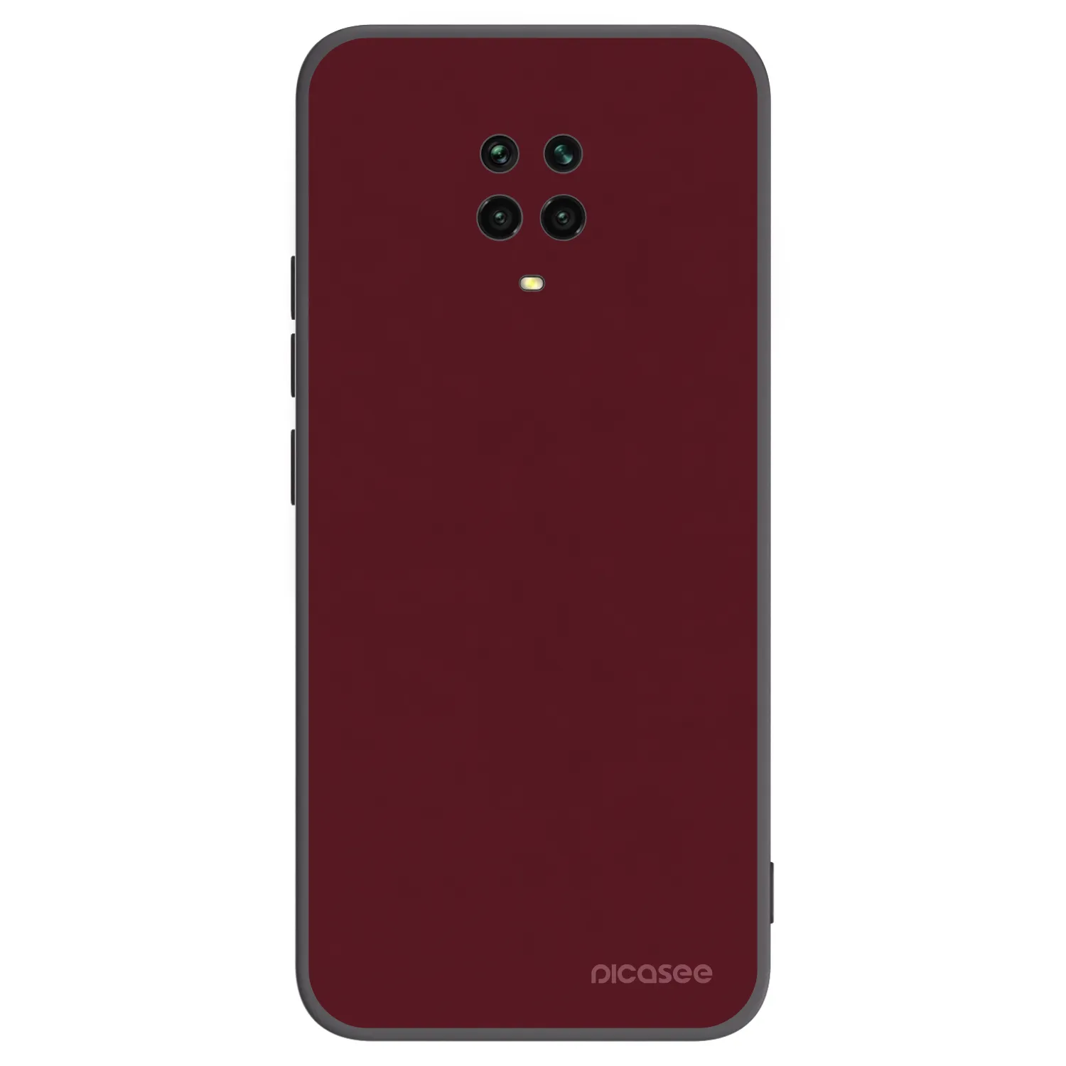 Picasee crna silikonska maskica za Xiaomi Redmi Note 9 Pro - Burgundy red