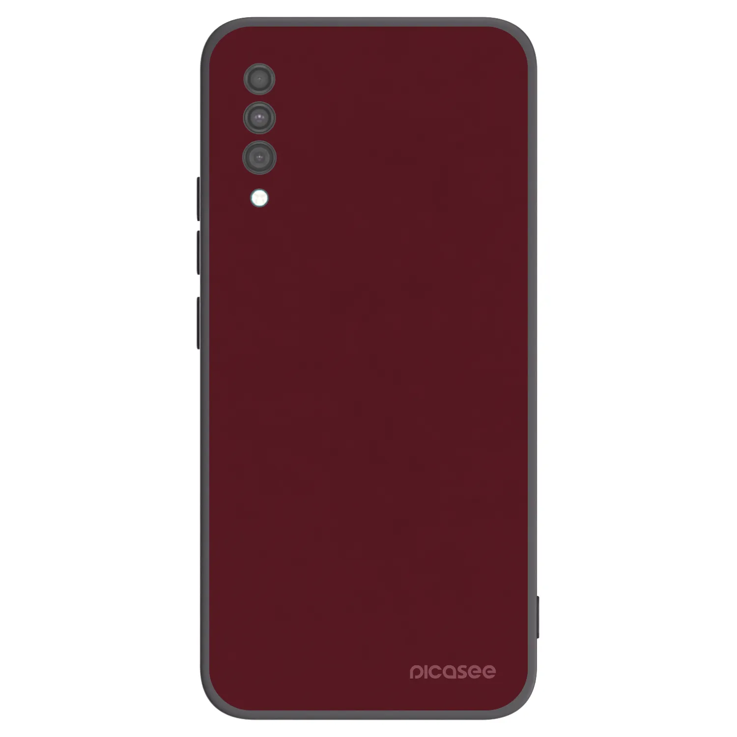 Picasee crna silikonska maskica za Samsung Galaxy A30s A307F - Burgundy red