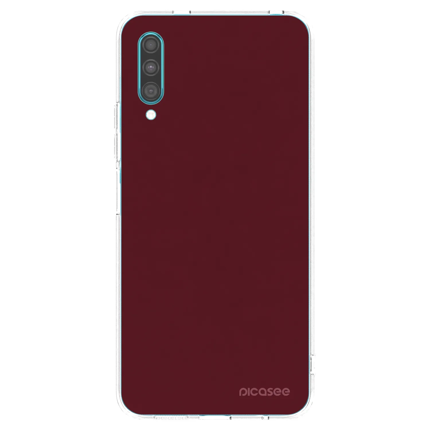 Picasee silikonska prozirna maskica za Samsung Galaxy A30s A307F - Burgundy red