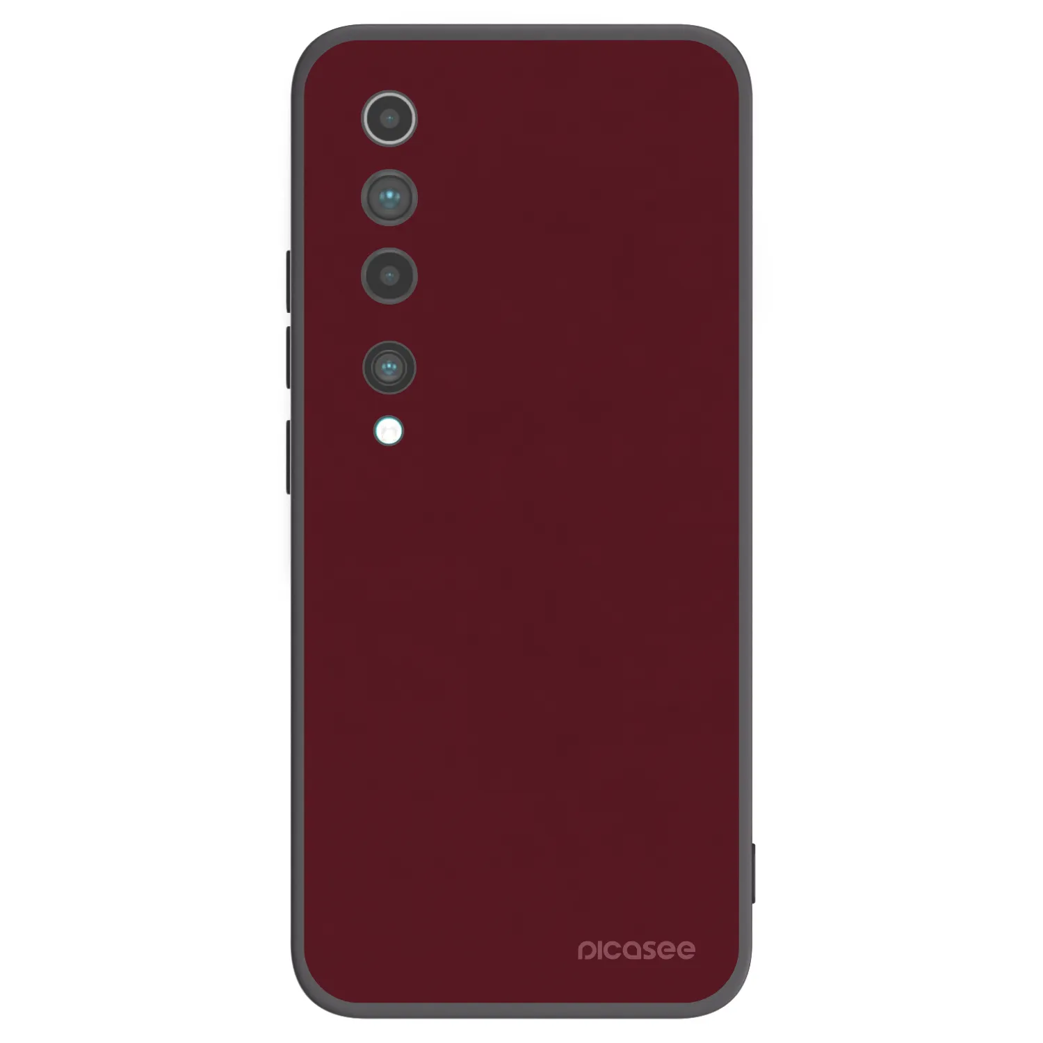 Picasee crna silikonska maskica za Xiaomi Mi 10 - Burgundy red
