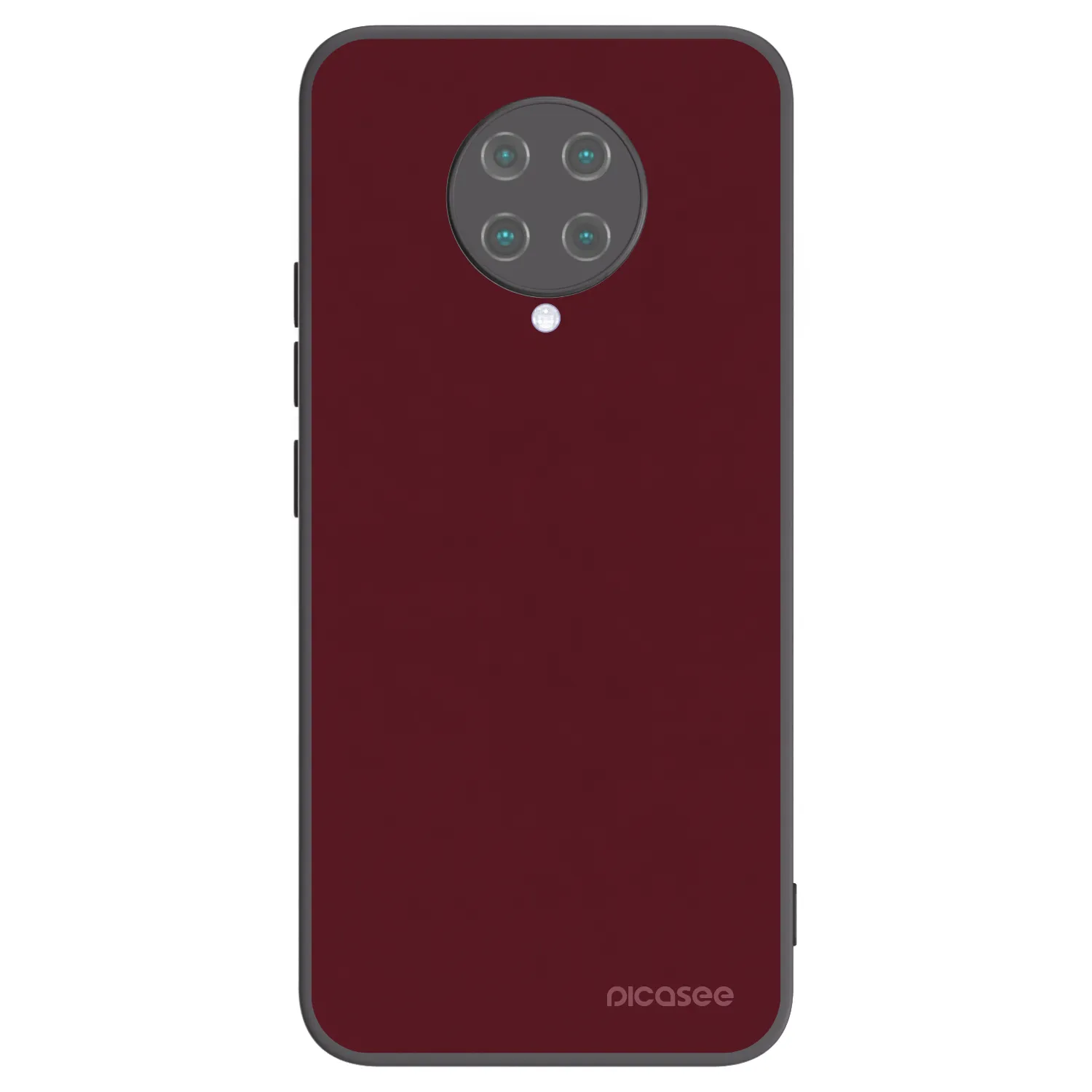 Picasee crna silikonska maskica za Xiaomi Poco F2 Pro - Burgundy red