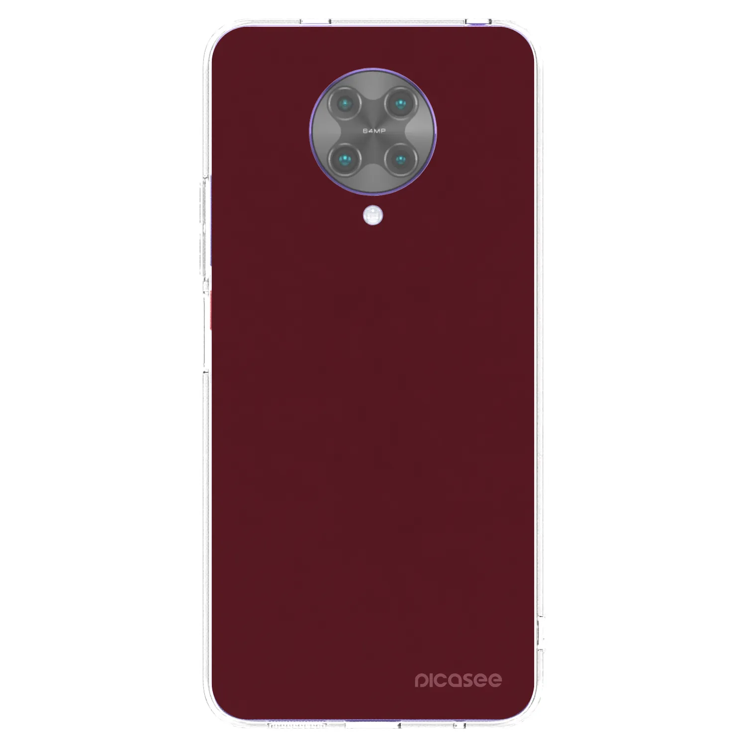 Picasee silikonska prozirna maskica za Xiaomi Poco F2 Pro - Burgundy red