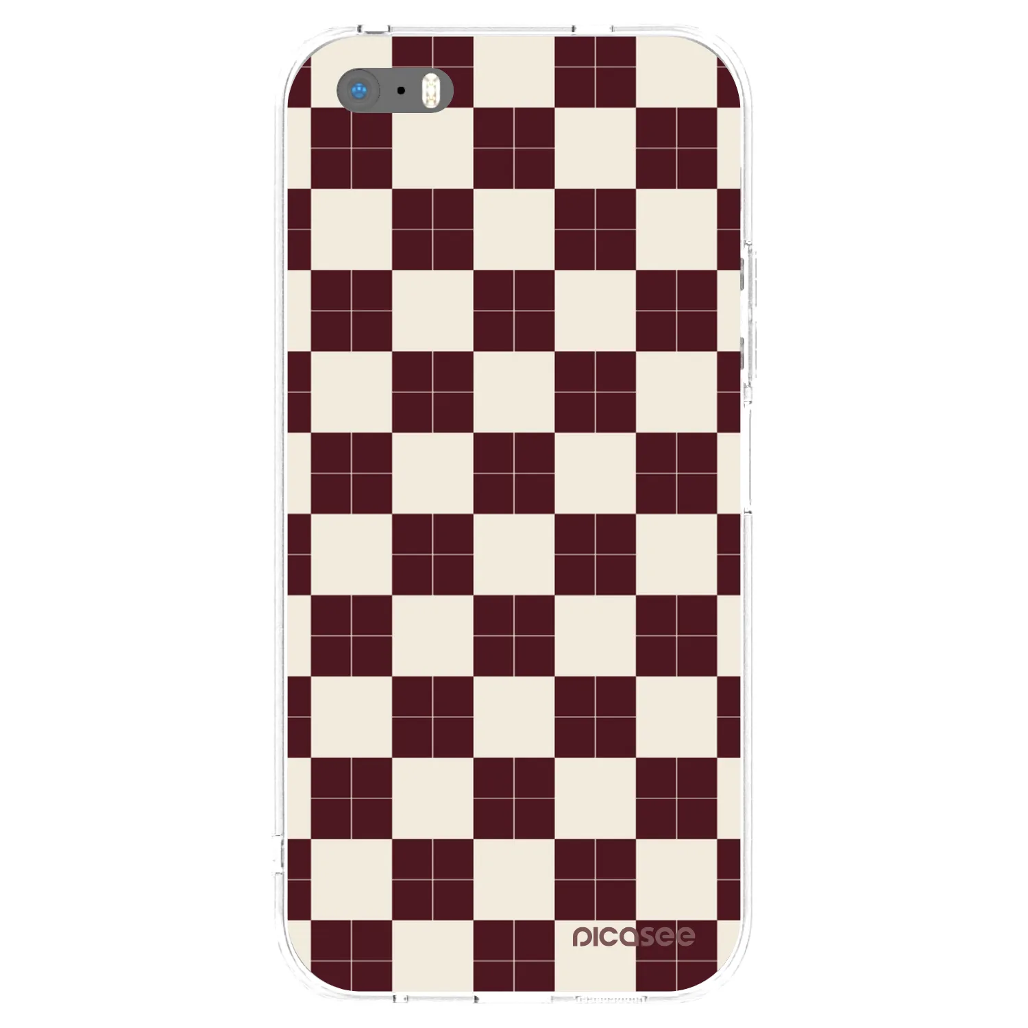 Picasee silikonska prozirna maskica za Apple iPhone 5/5S/SE - Checked Away