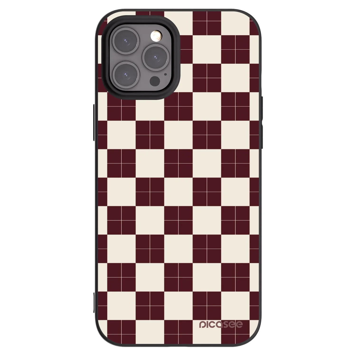 Picasee crna silikonska maskica za Apple iPhone 12 Pro Max - Checked Away