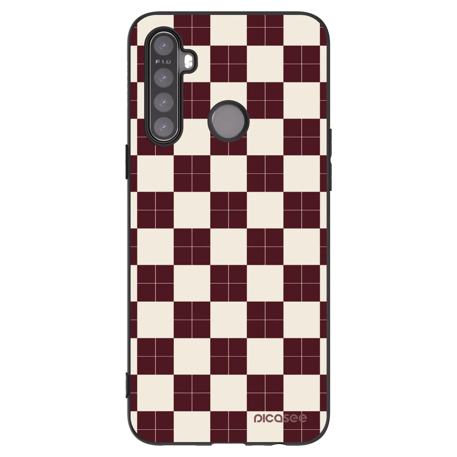 Picasee crna silikonska maskica za Realme 5 - Checked Away