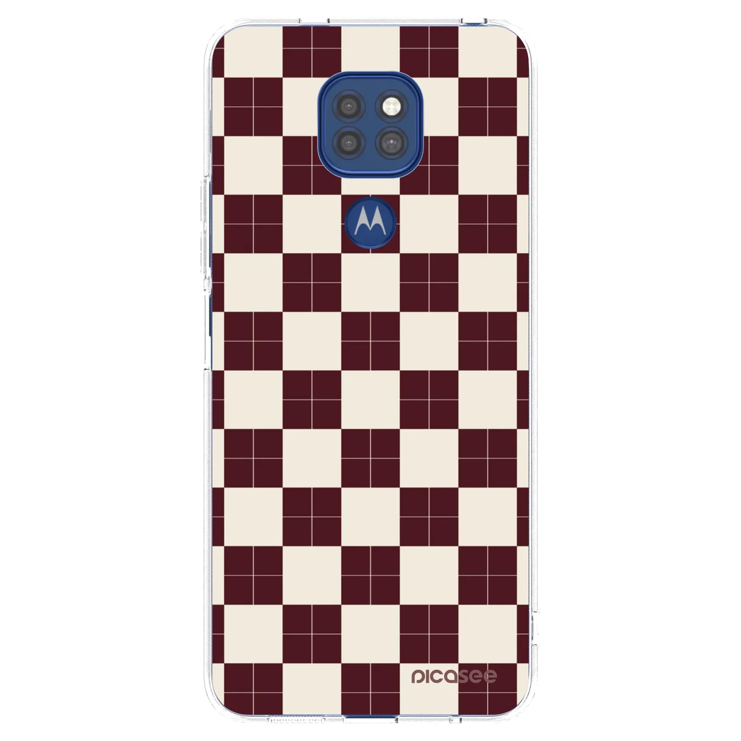 Picasee silikonska prozirna maskica za Motorola Moto G9 Play - Checked Away