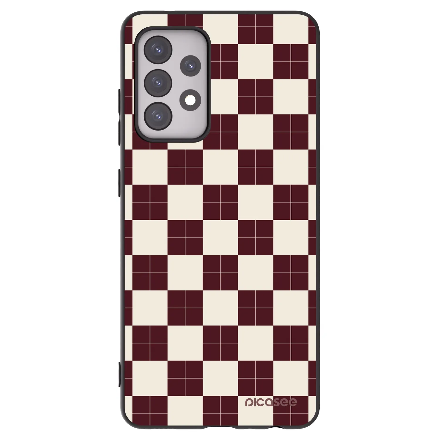 Picasee crna silikonska maskica za Samsung Galaxy A52s 5G A528B - Checked Away