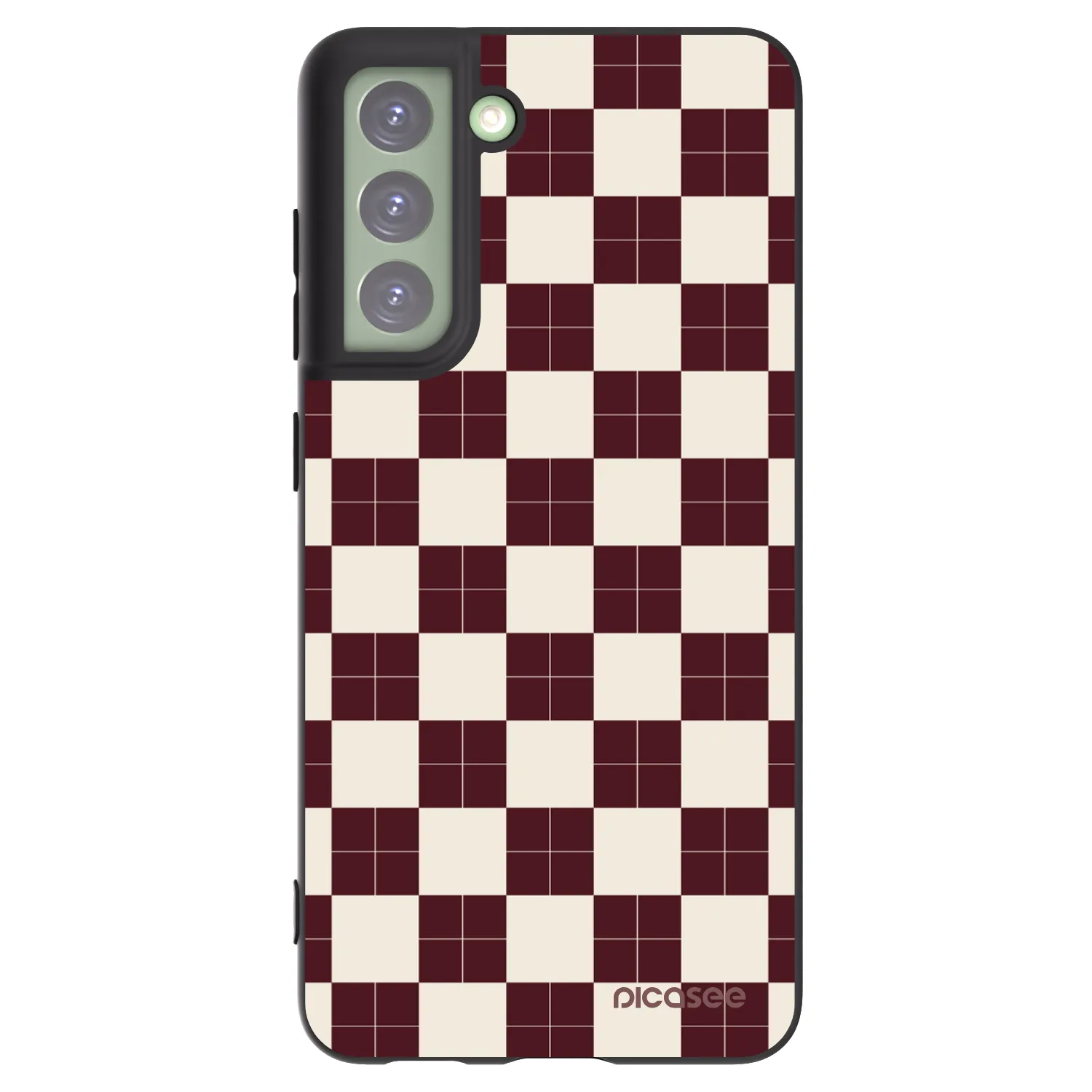 Picasee crna silikonska maskica za Samsung Galaxy S21 FE 5G - Checked Away