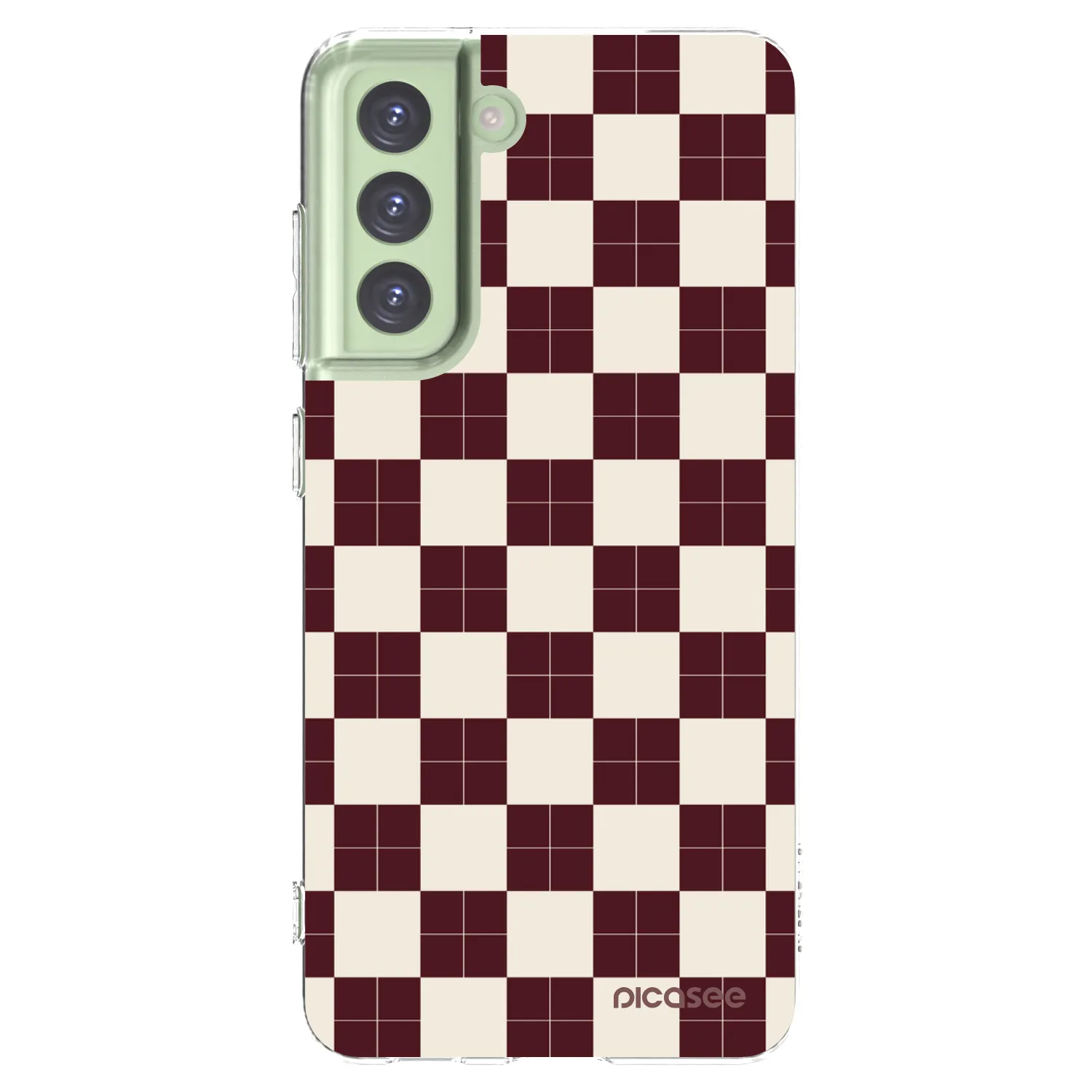 Picasee silikonska prozirna maskica za Samsung Galaxy S21 FE 5G - Checked Away
