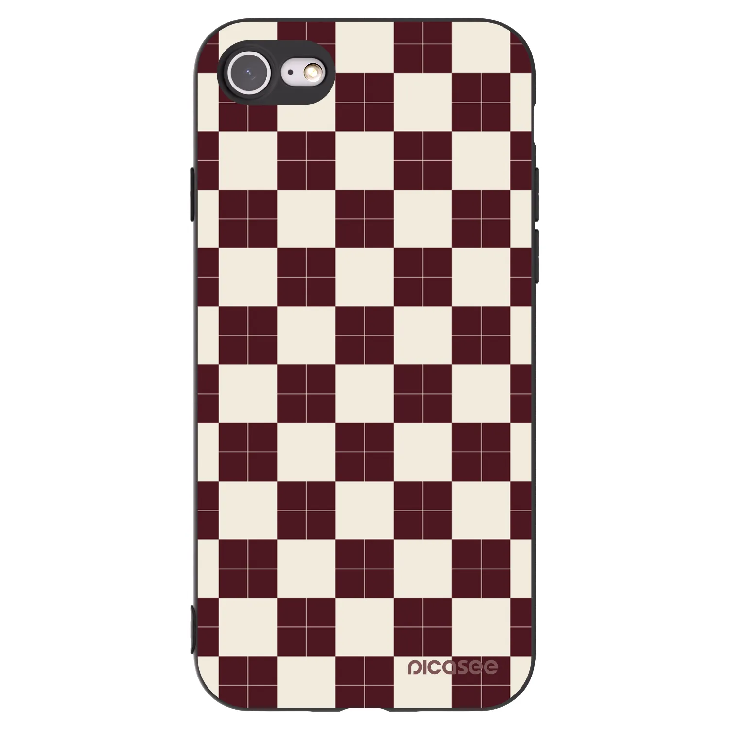 Picasee crna silikonska maskica za Apple iPhone SE 2022 - Checked Away