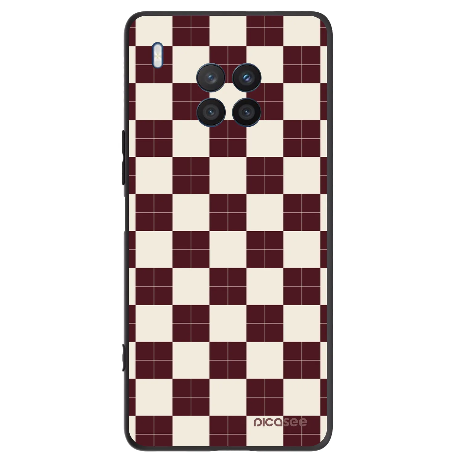Picasee crna silikonska maskica za Honor 50 Lite - Checked Away