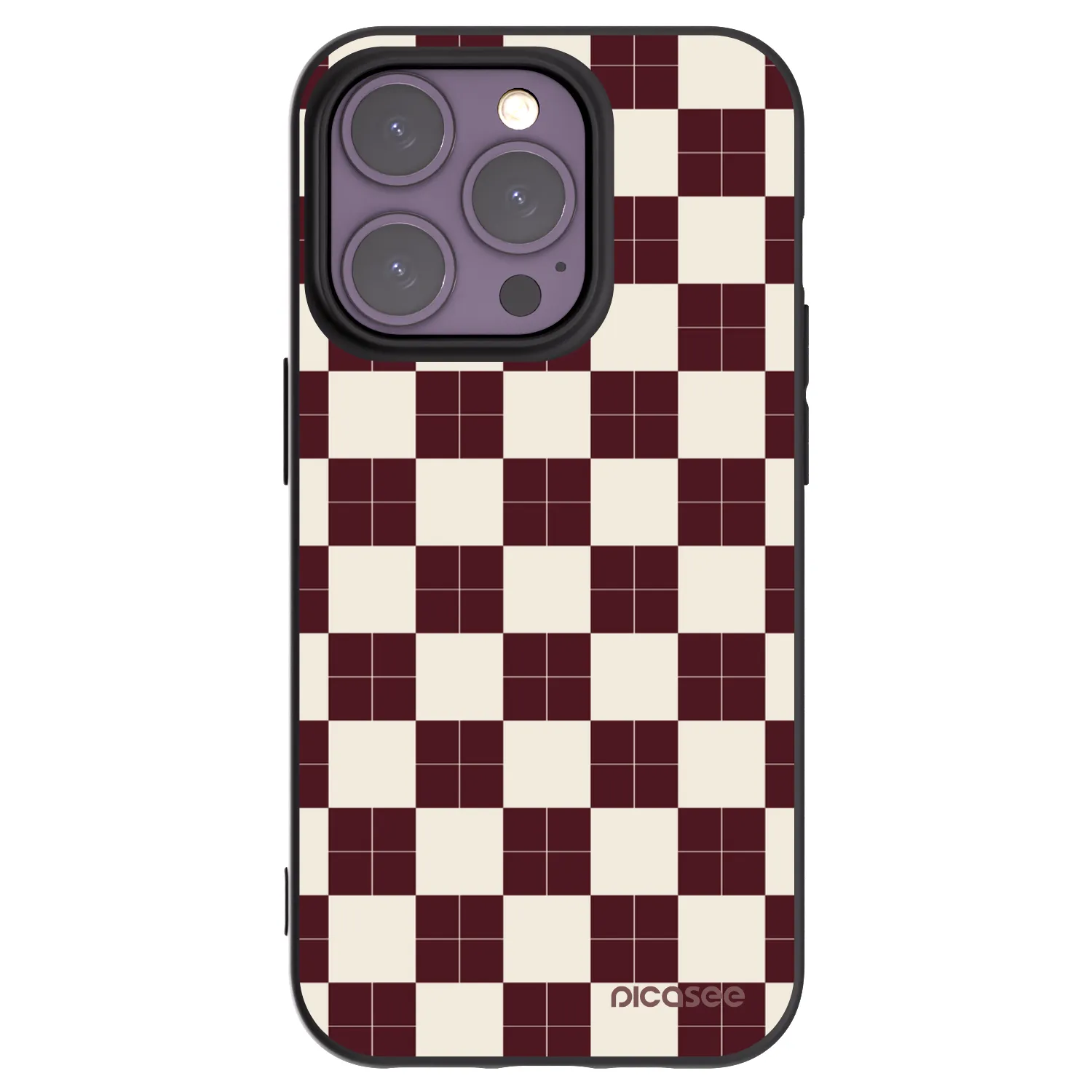 Picasee crna silikonska maskica za Apple iPhone 14 Pro - Checked Away