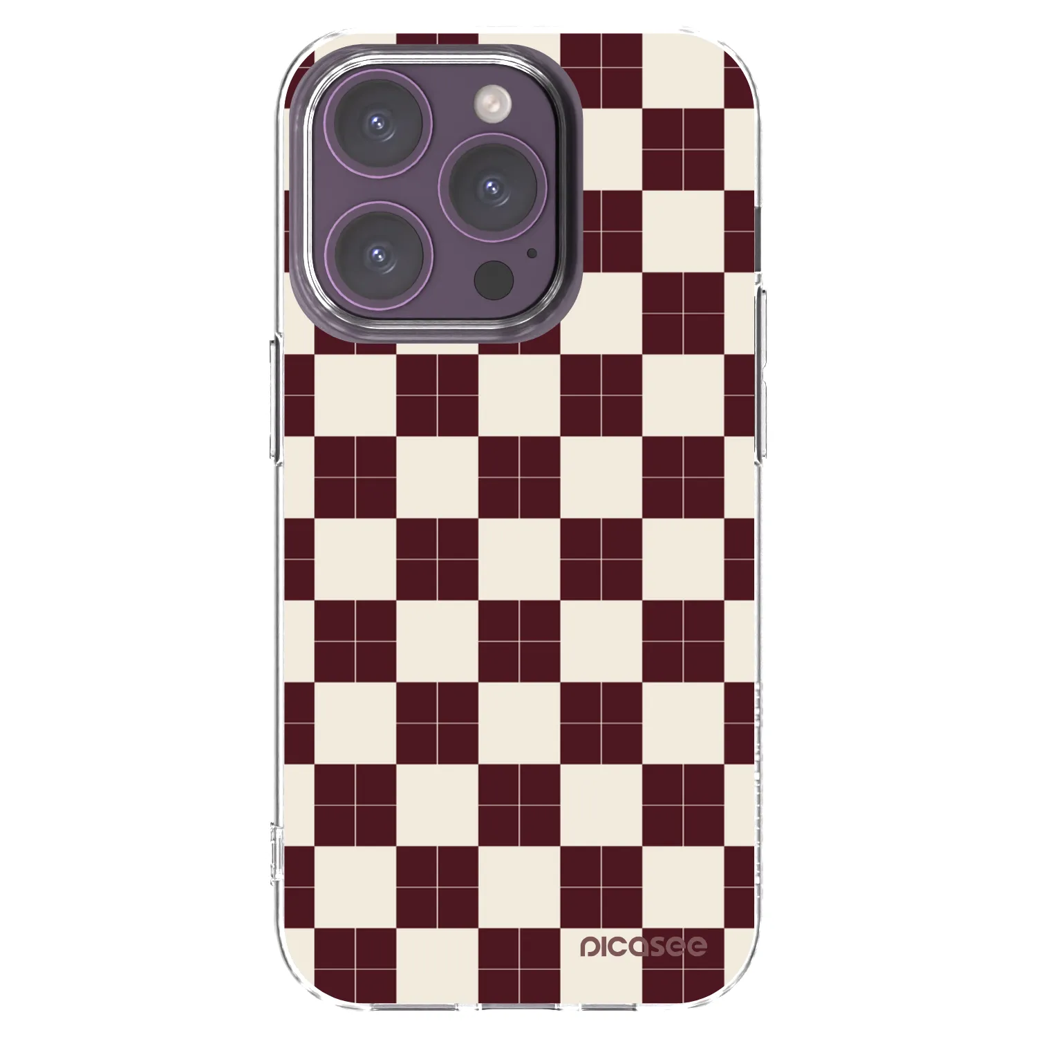 Picasee silikonska prozirna maskica za Apple iPhone 14 Pro - Checked Away