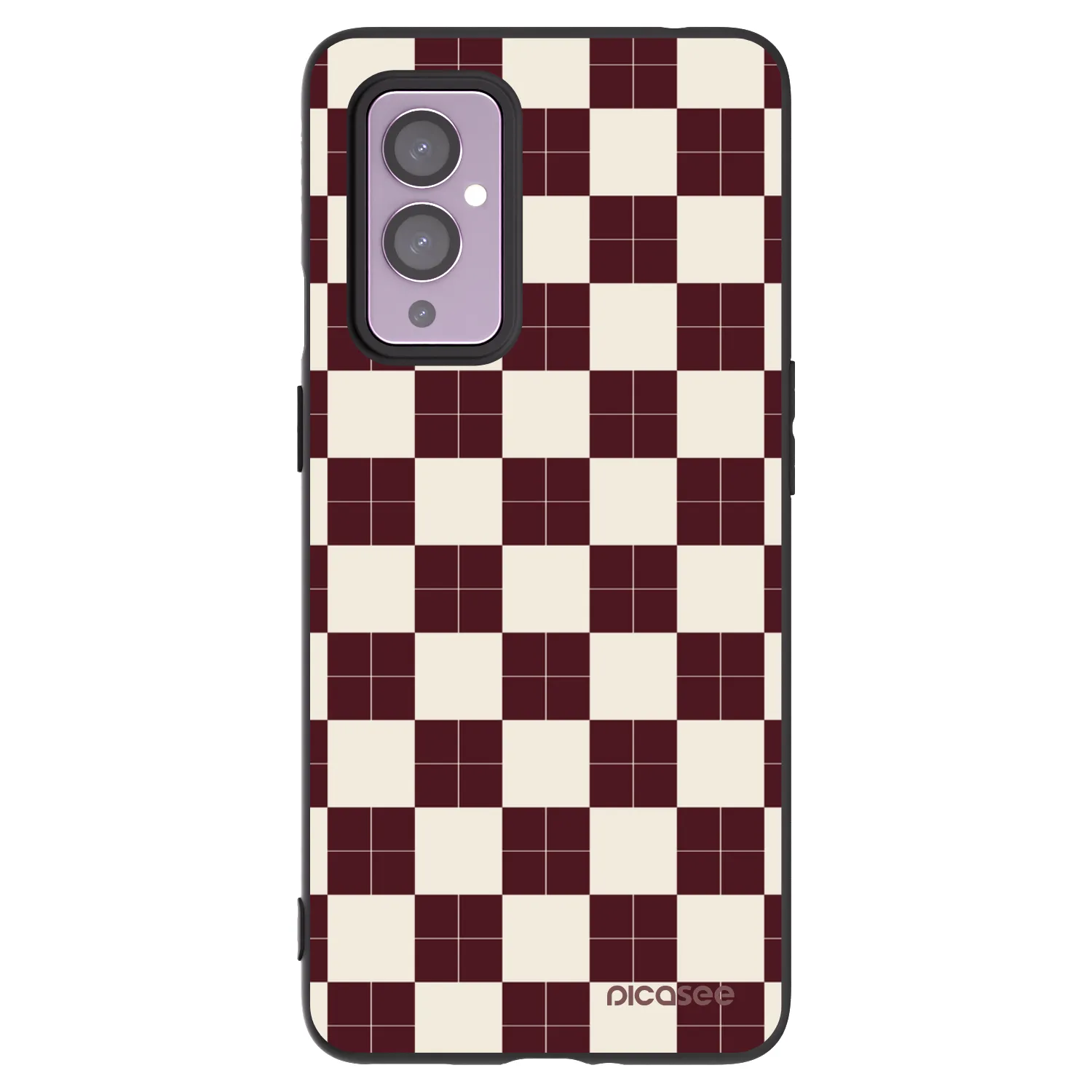 Picasee crna silikonska maskica za OnePlus 9 - Checked Away