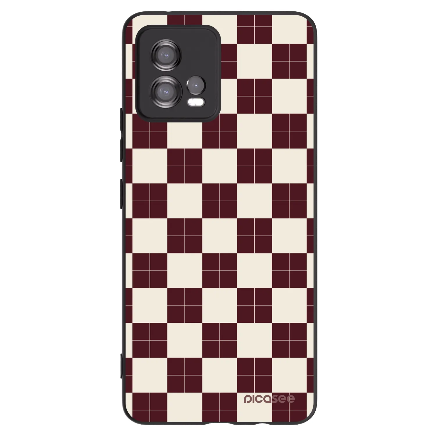 Picasee crna silikonska maskica za Motorola Moto G72 - Checked Away