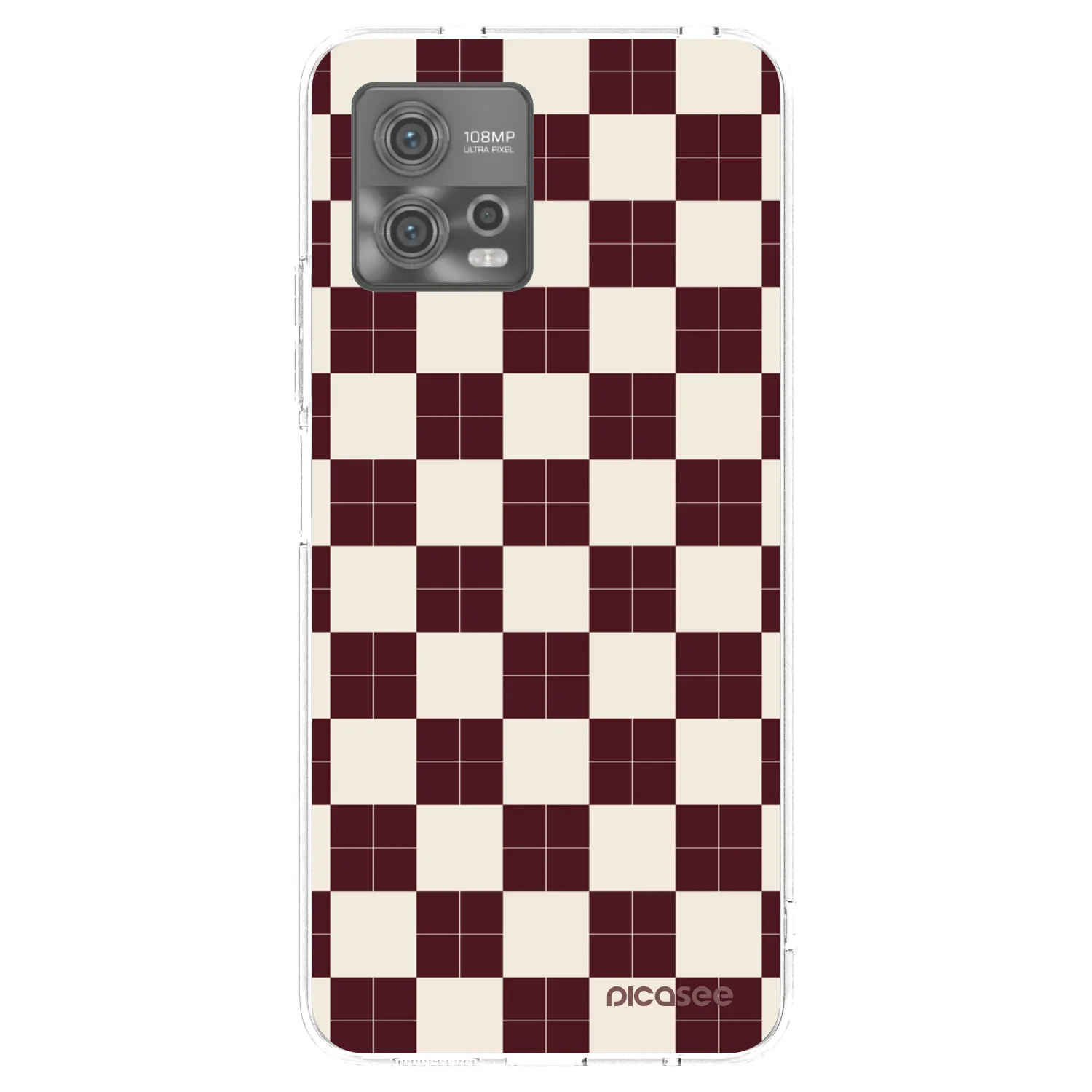 Picasee silikonska prozirna maskica za Motorola Moto G72 - Checked Away