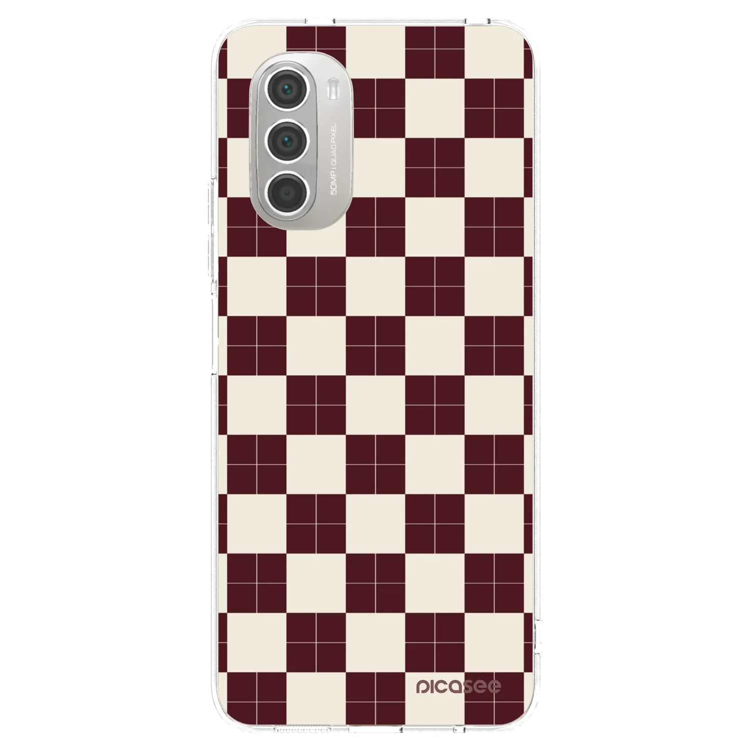 Picasee silikonska prozirna maskica za Motorola Moto G51 - Checked Away