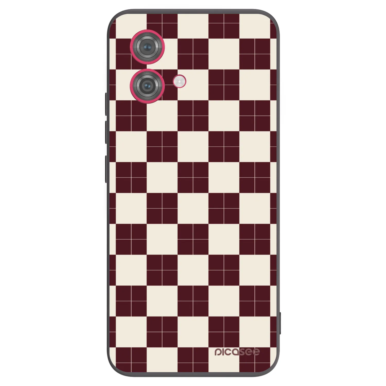 Picasee crna silikonska maskica za Motorola Moto G84 5G - Checked Away