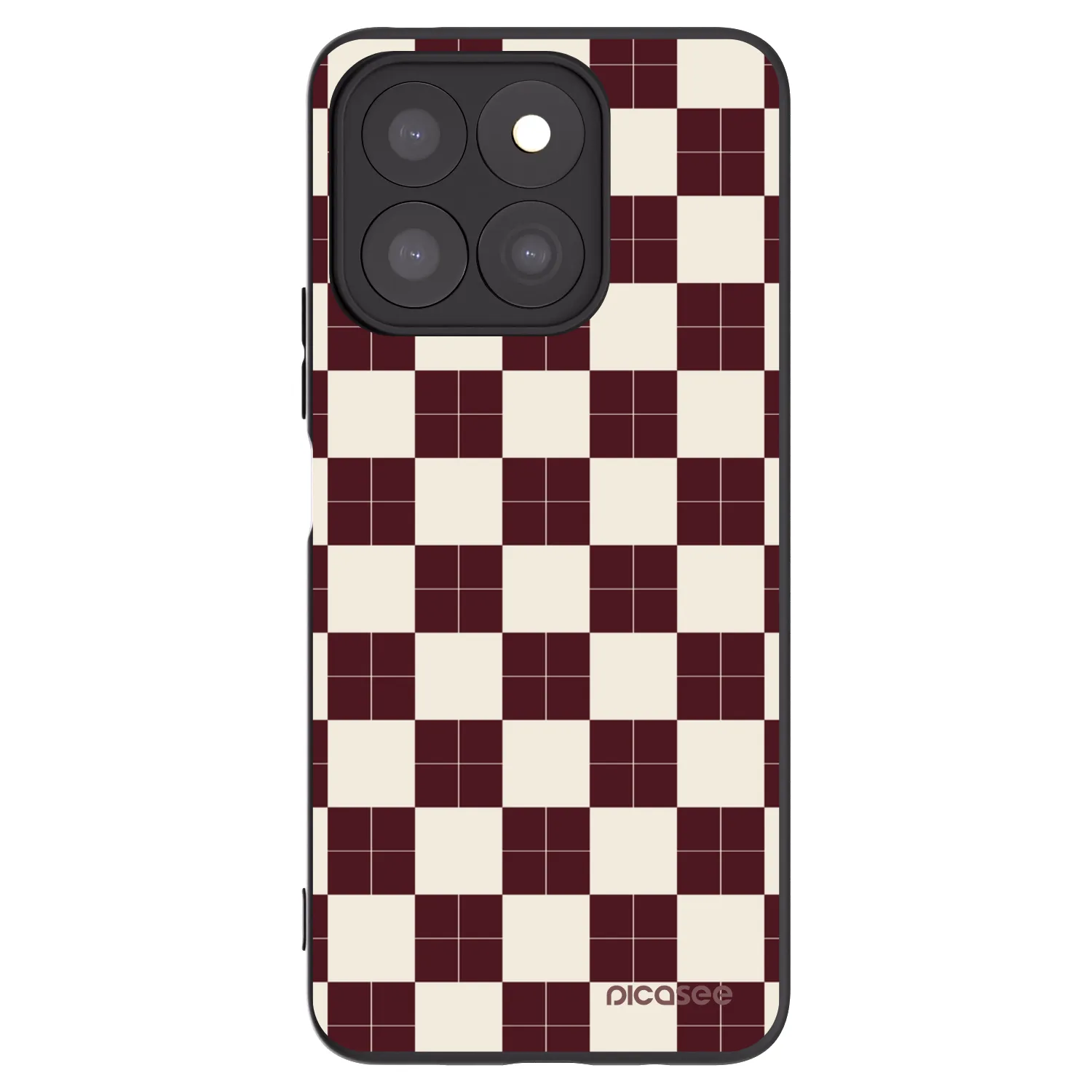 Picasee crna silikonska maskica za Honor X8b - Checked Away