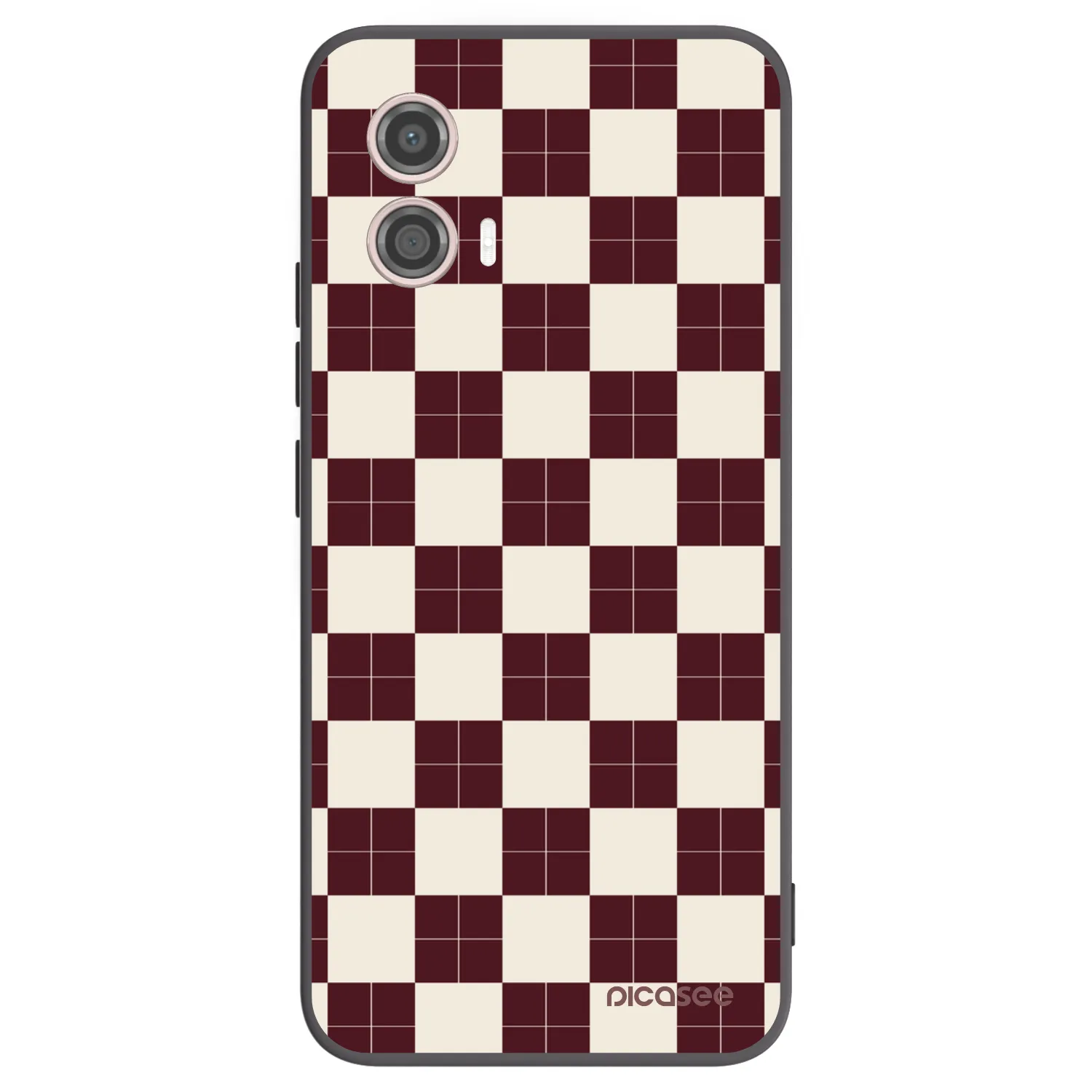 Picasee crna silikonska maskica za Motorola Moto G53 5G - Checked Away