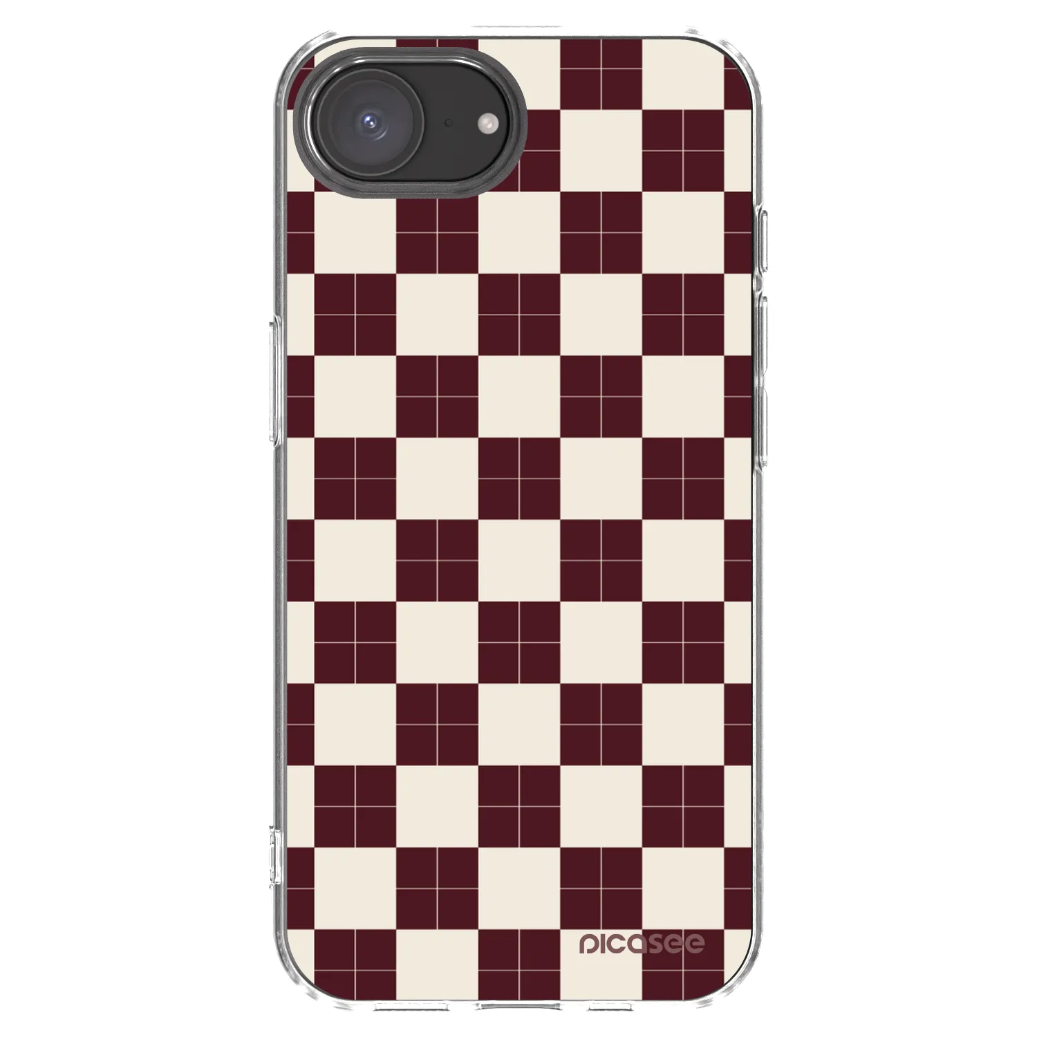 Picasee silikonska prozirna maskica za Apple iPhone 16e - Checked Away