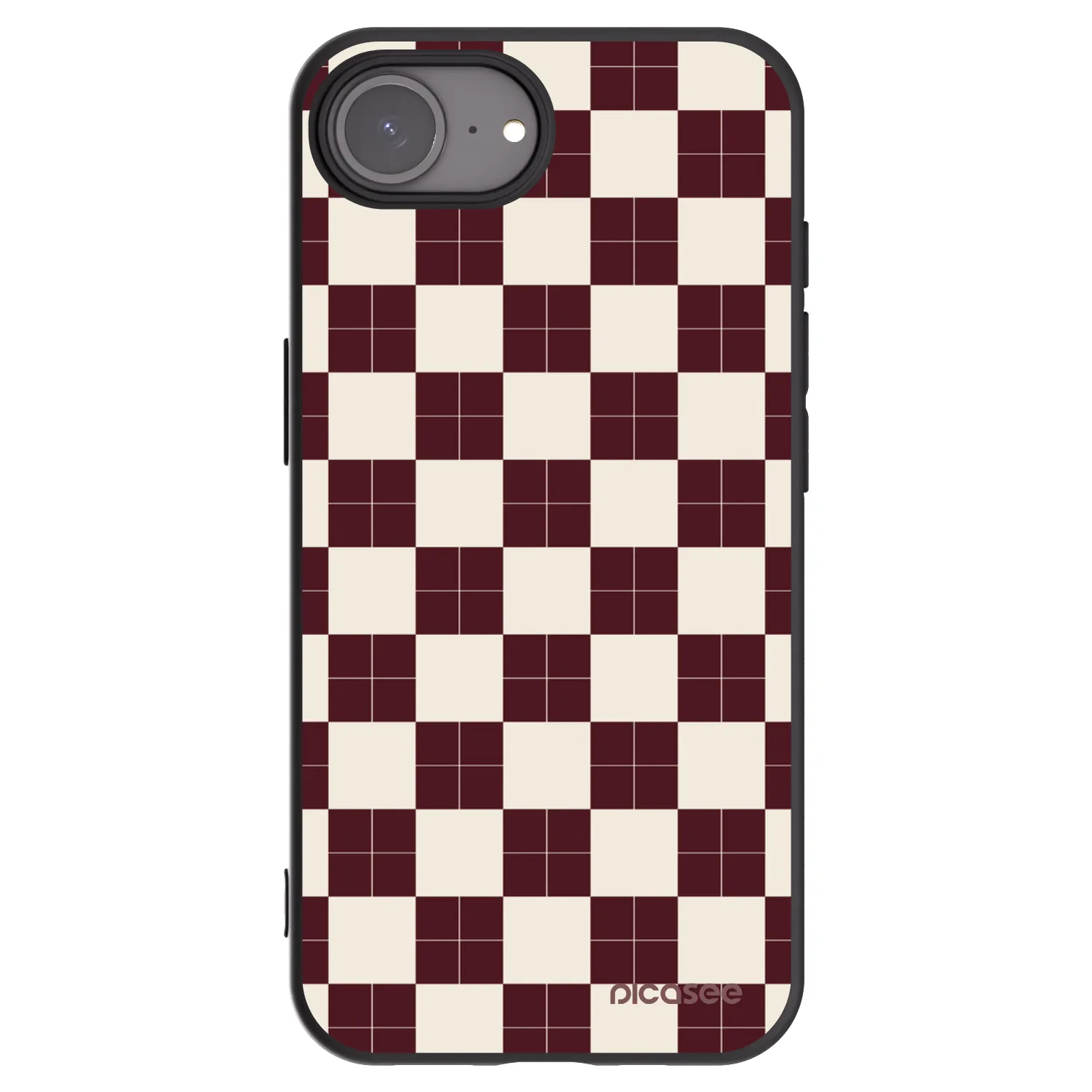 Picasee crna silikonska maskica za Apple iPhone 16e - Checked Away