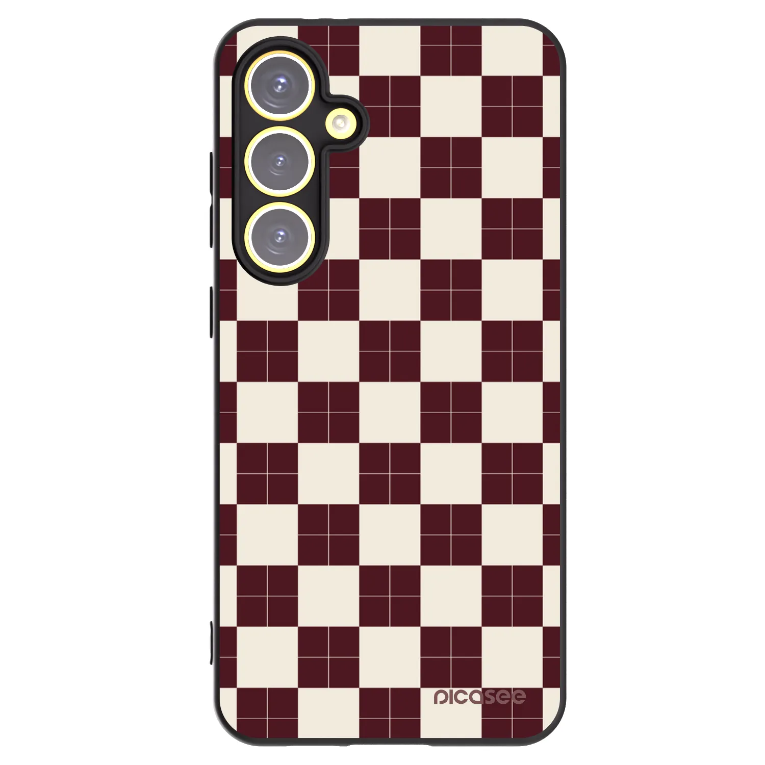 Picasee crna silikonska maskica za Samsung Galaxy S24 FE S721B - Checked Away