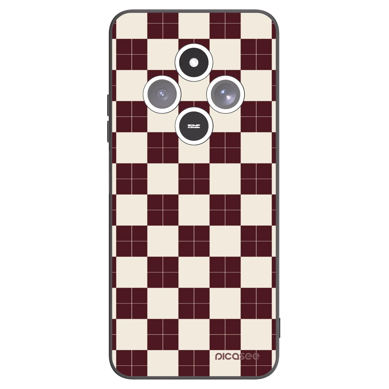 Picasee crna silikonska maskica za Xiaomi Redmi 14C - Checked Away