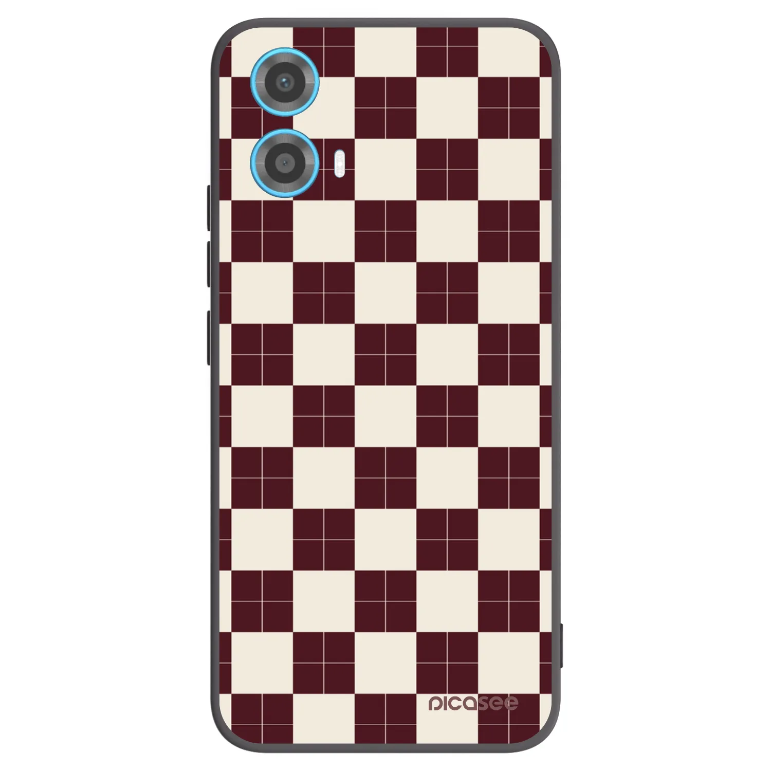 Picasee crna silikonska maskica za Motorola Moto G34 5G - Checked Away