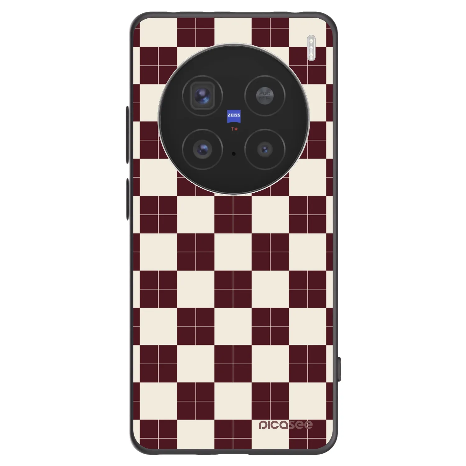 Picasee crna silikonska maskica za Vivo X200 Pro - Checked Away