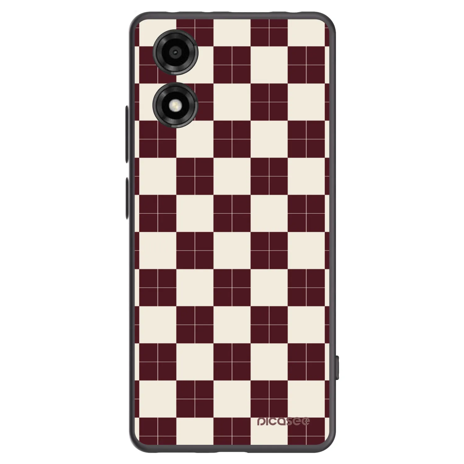 Picasee crna silikonska maskica za Motorola Moto E14 - Checked Away