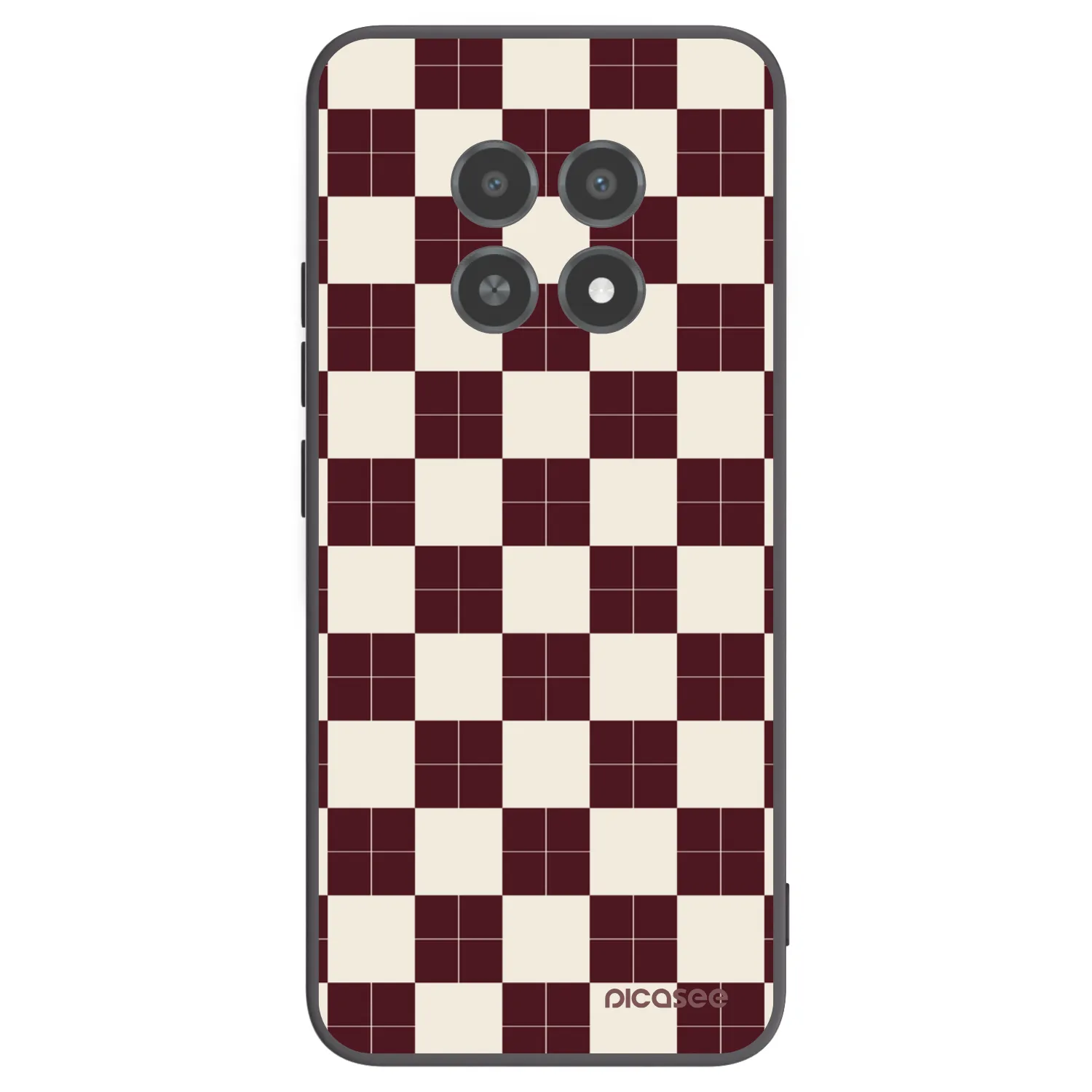 Picasee crna silikonska maskica za Realme 12X - Checked Away