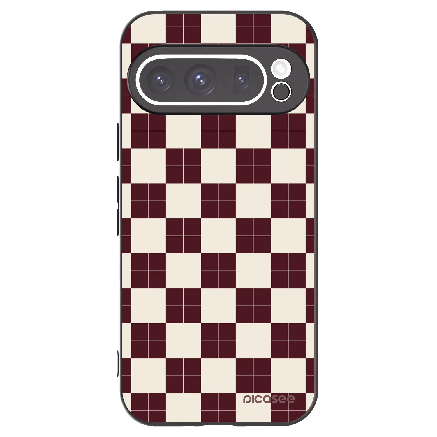 Picasee crna silikonska maskica za Google Pixel 9 Pro XL - Checked Away