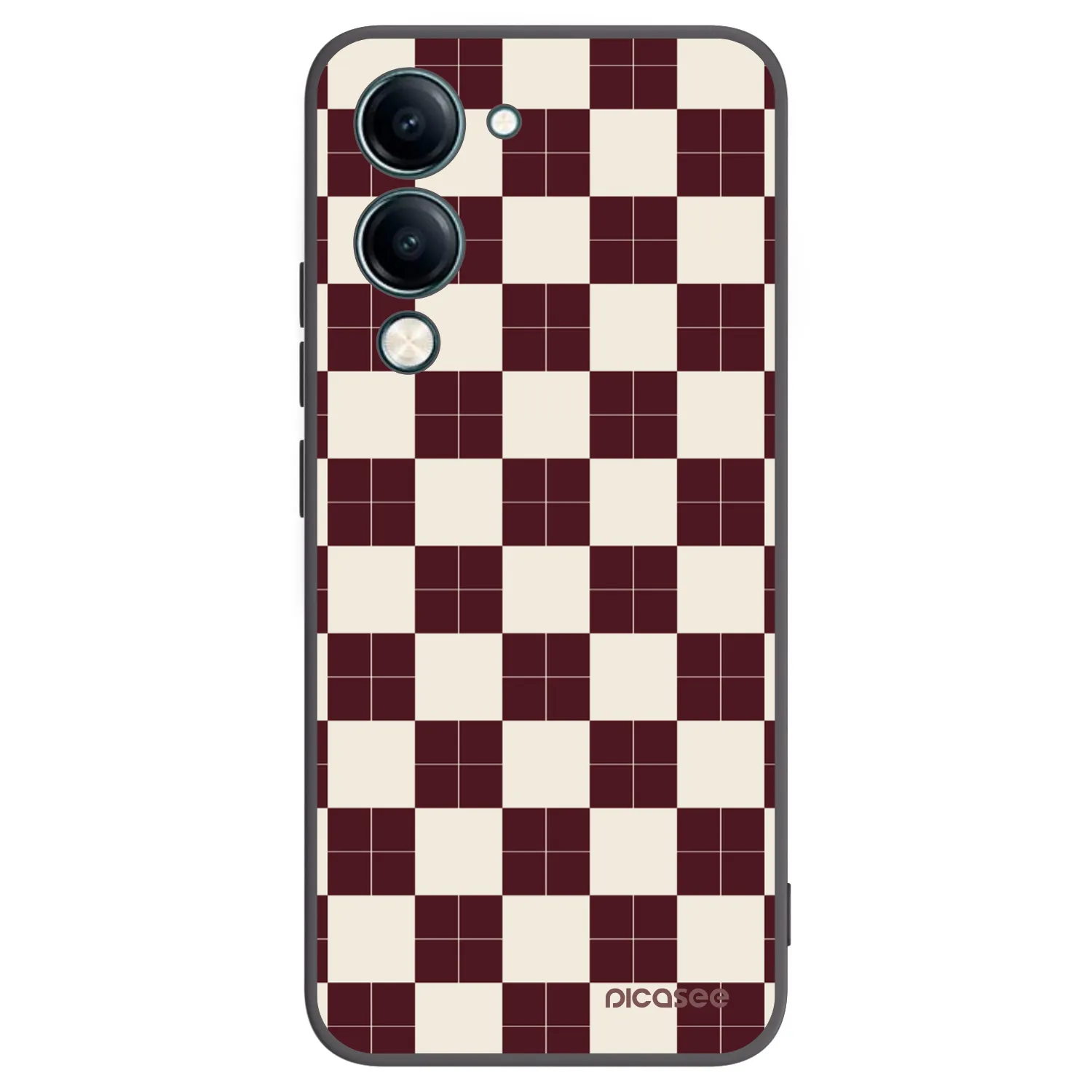 Picasee crna silikonska maskica za Vivo Y29s 5G - Checked Away