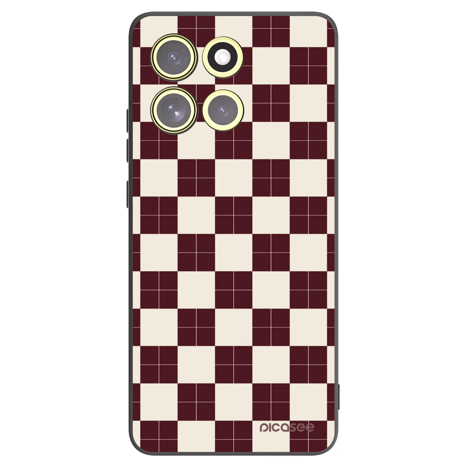 Picasee crna silikonska maskica za Motorola Moto G86 Power 5G - Checked Away