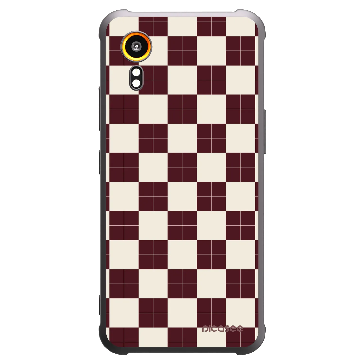 Picasee crna silikonska maskica za Samsung Galaxy XCover 7 - Checked Away