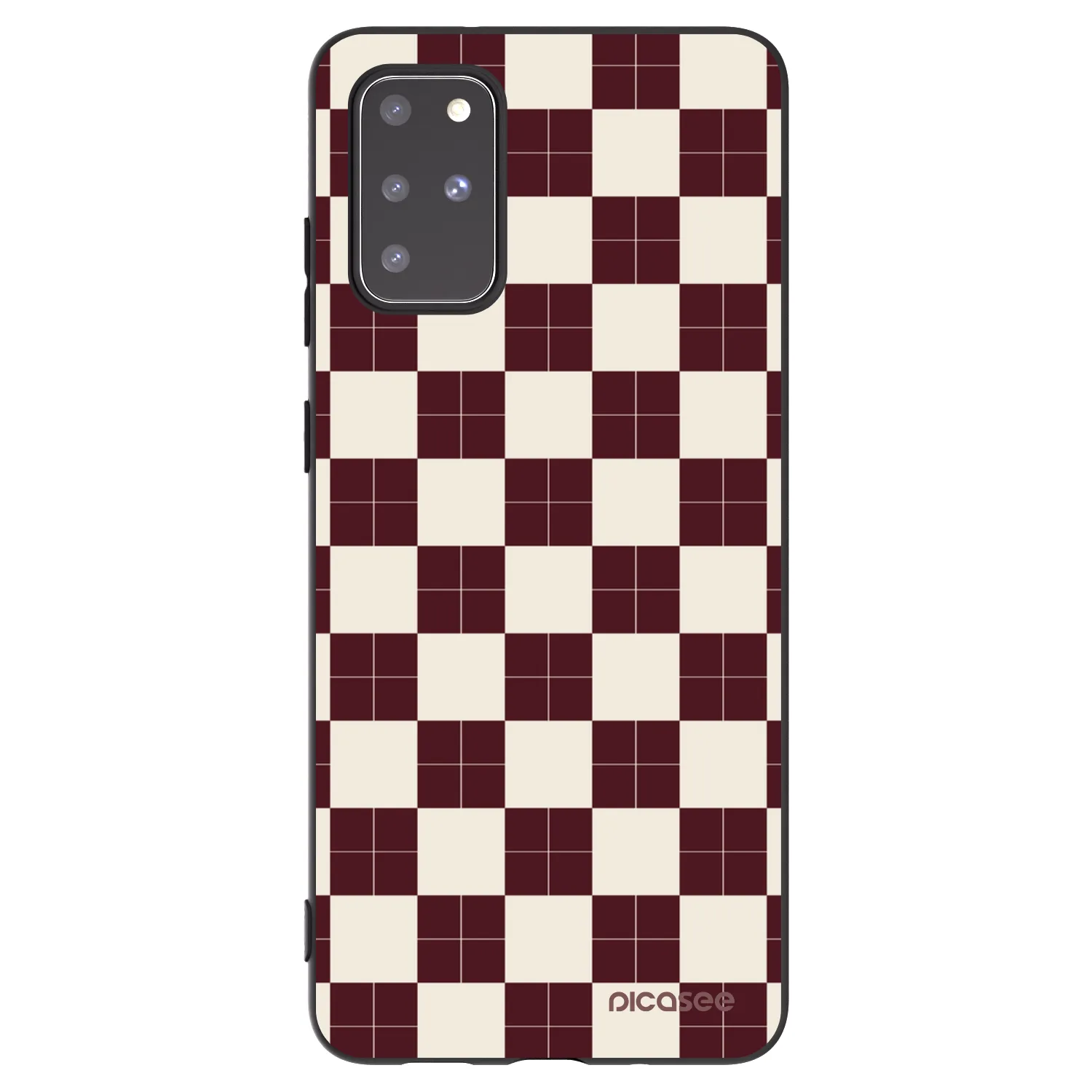 Picasee crna silikonska maskica za Samsung Galaxy S20+ G985F - Checked Away