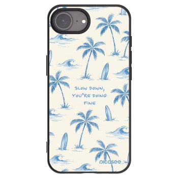 Picasee crna silikonska maskica za Apple iPhone 16e - Slow Tide