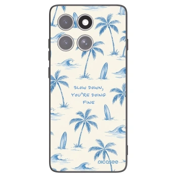 Picasee crna silikonska maskica za Motorola Edge 60 Pro - Slow Tide