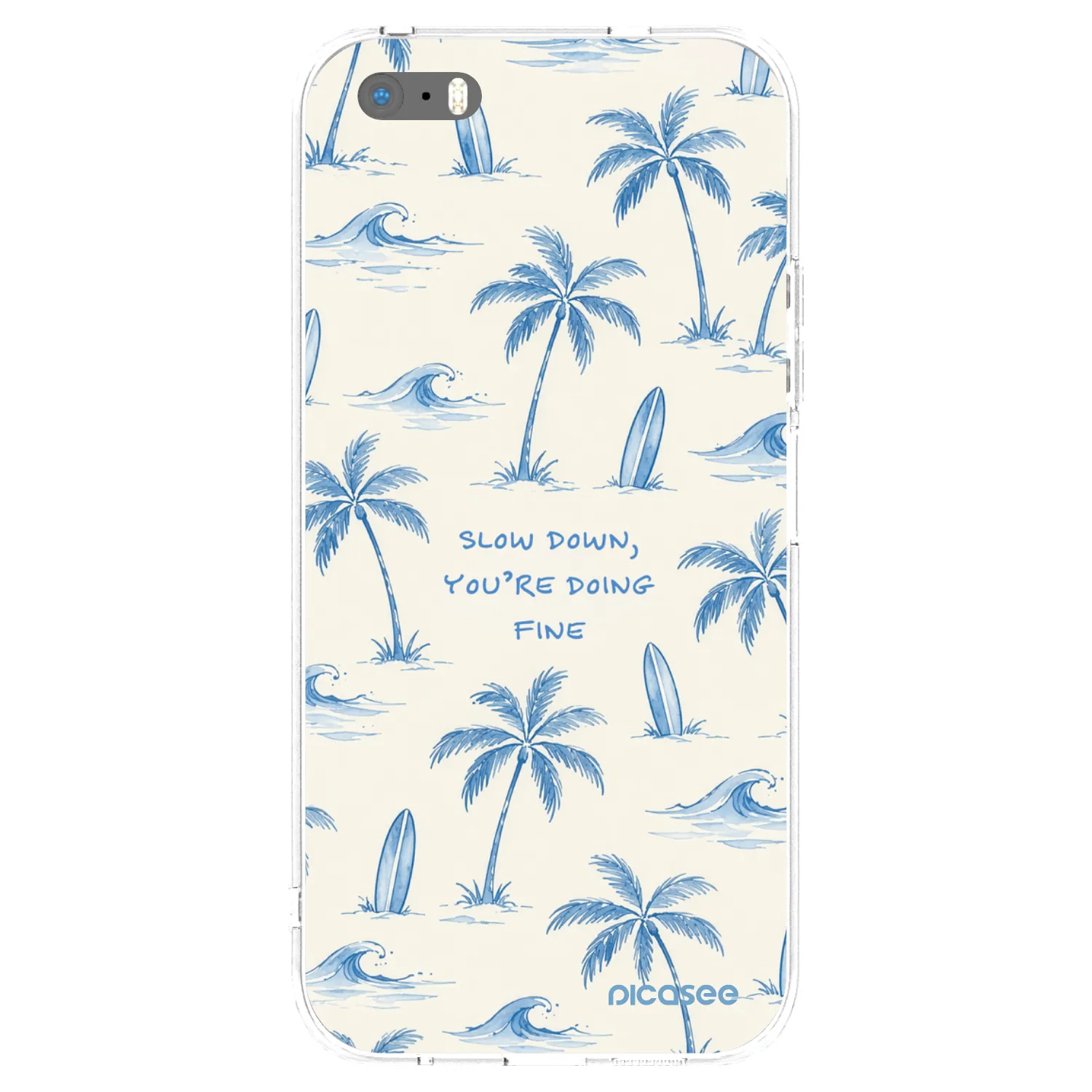 Picasee silikonska prozirna maskica za Apple iPhone 5/5S/SE - Slow Tide