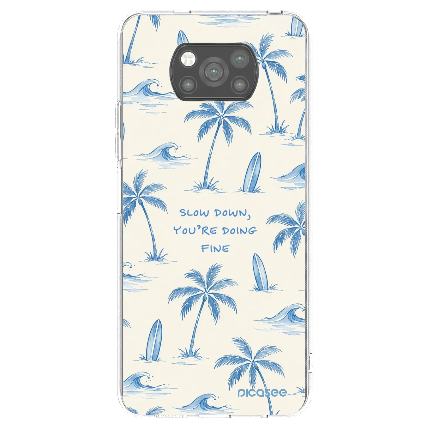 Picasee crna silikonska maskica za Xiaomi Poco X3 - Slow Tide