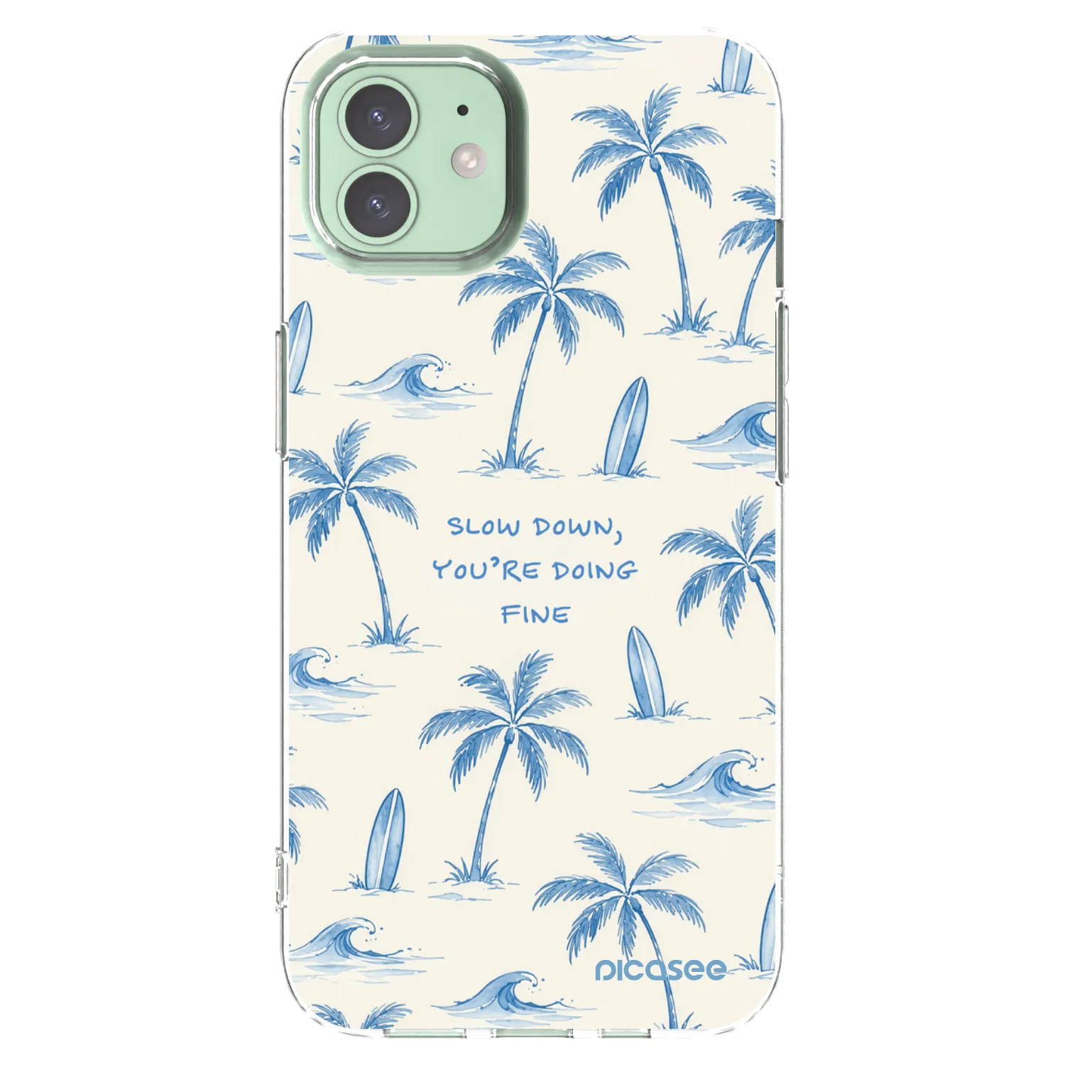 Picasee silikonska prozirna maskica za Apple iPhone 12 - Slow Tide
