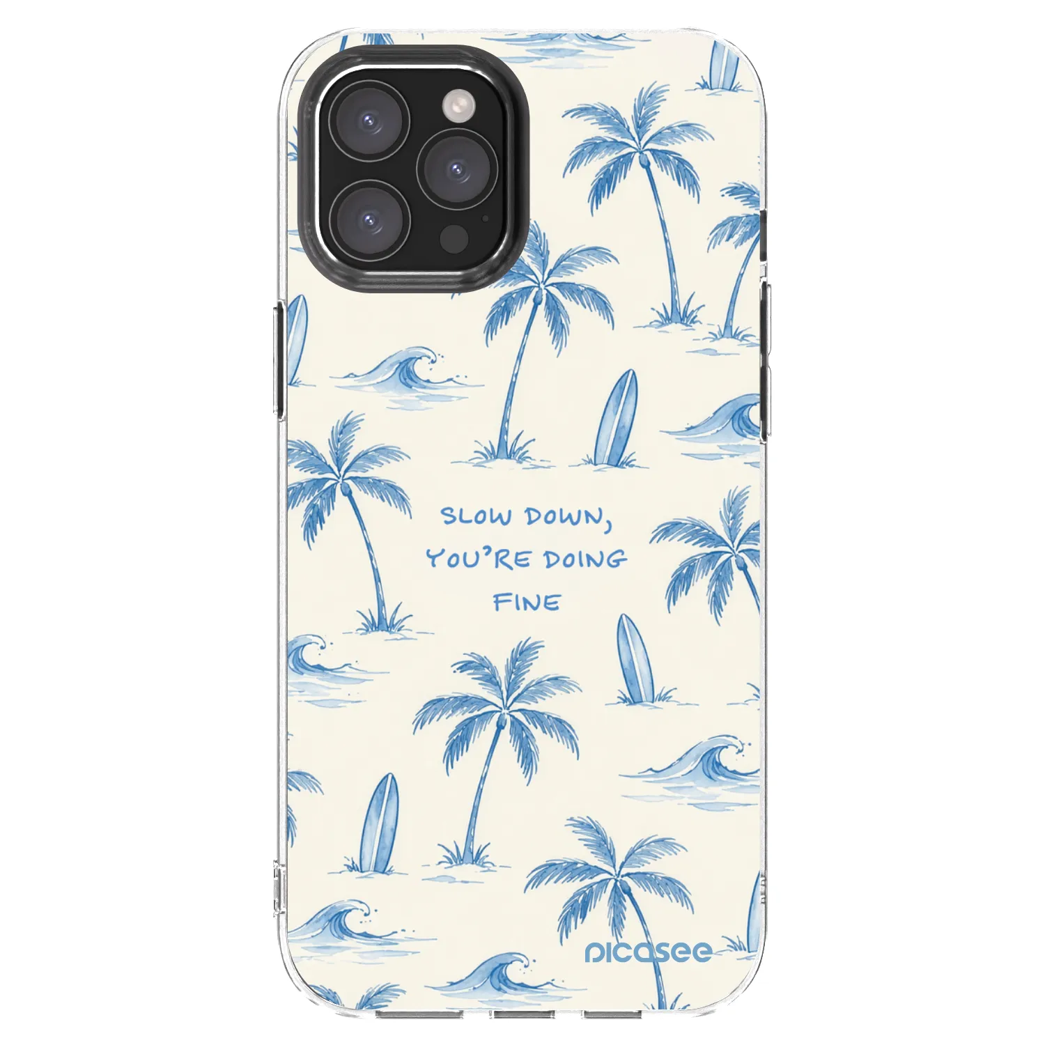 Picasee silikonska prozirna maskica za Apple iPhone 12 Pro Max - Slow Tide