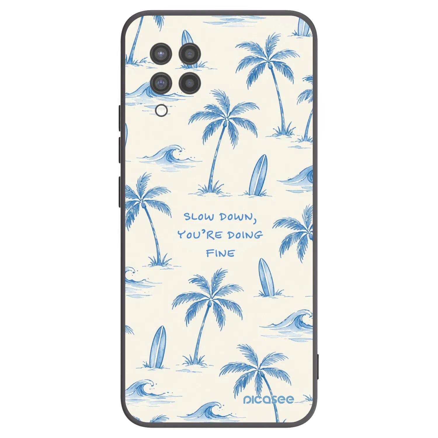 Picasee crna silikonska maskica za Samsung Galaxy A42 A426B - Slow Tide